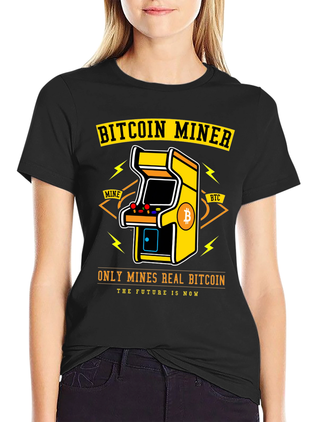 Bitcoin Miner Arcade T-Shirt - Crypto HODL