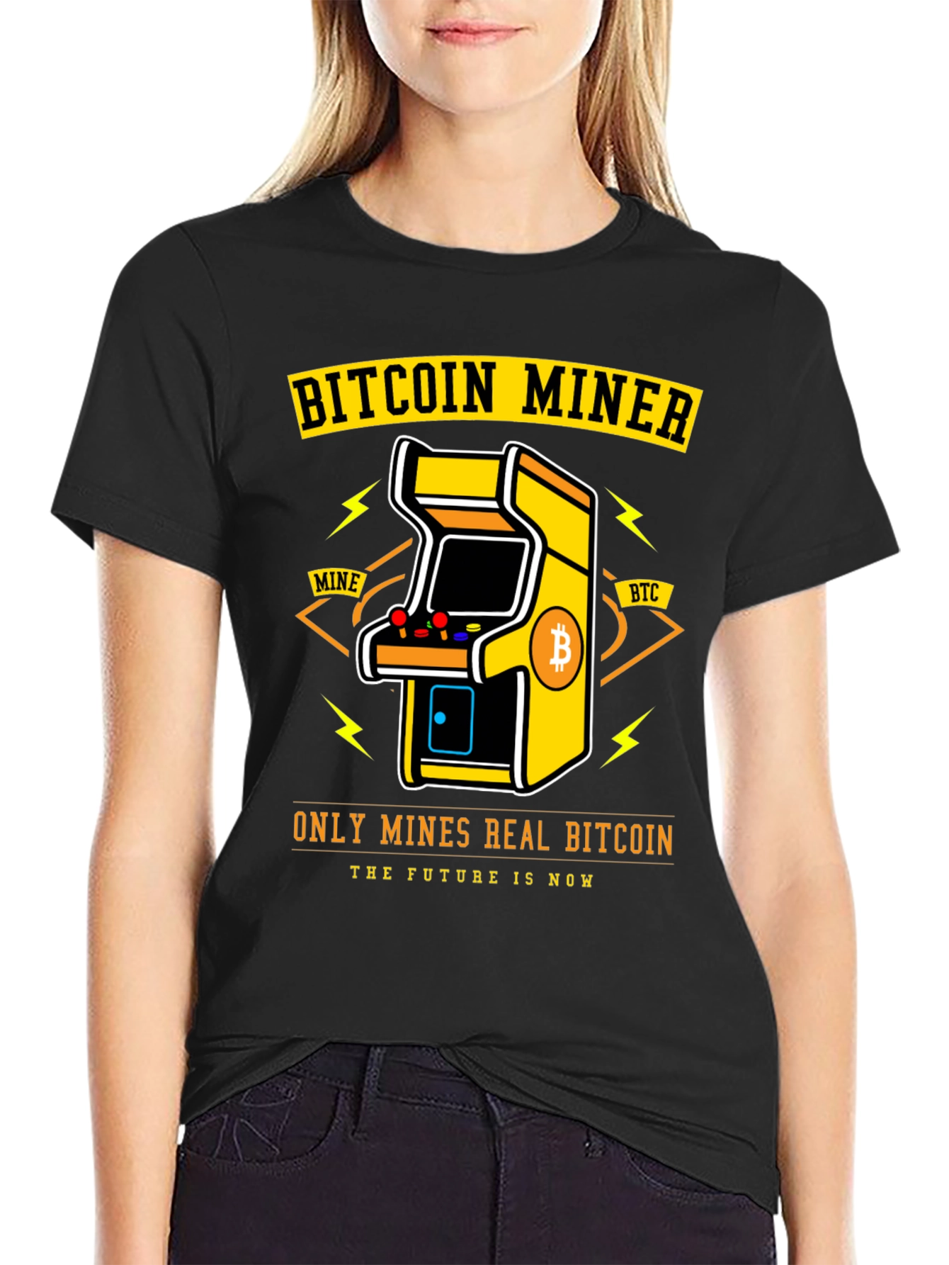 Bitcoin Miner Arcade T-Shirt - Crypto HODL