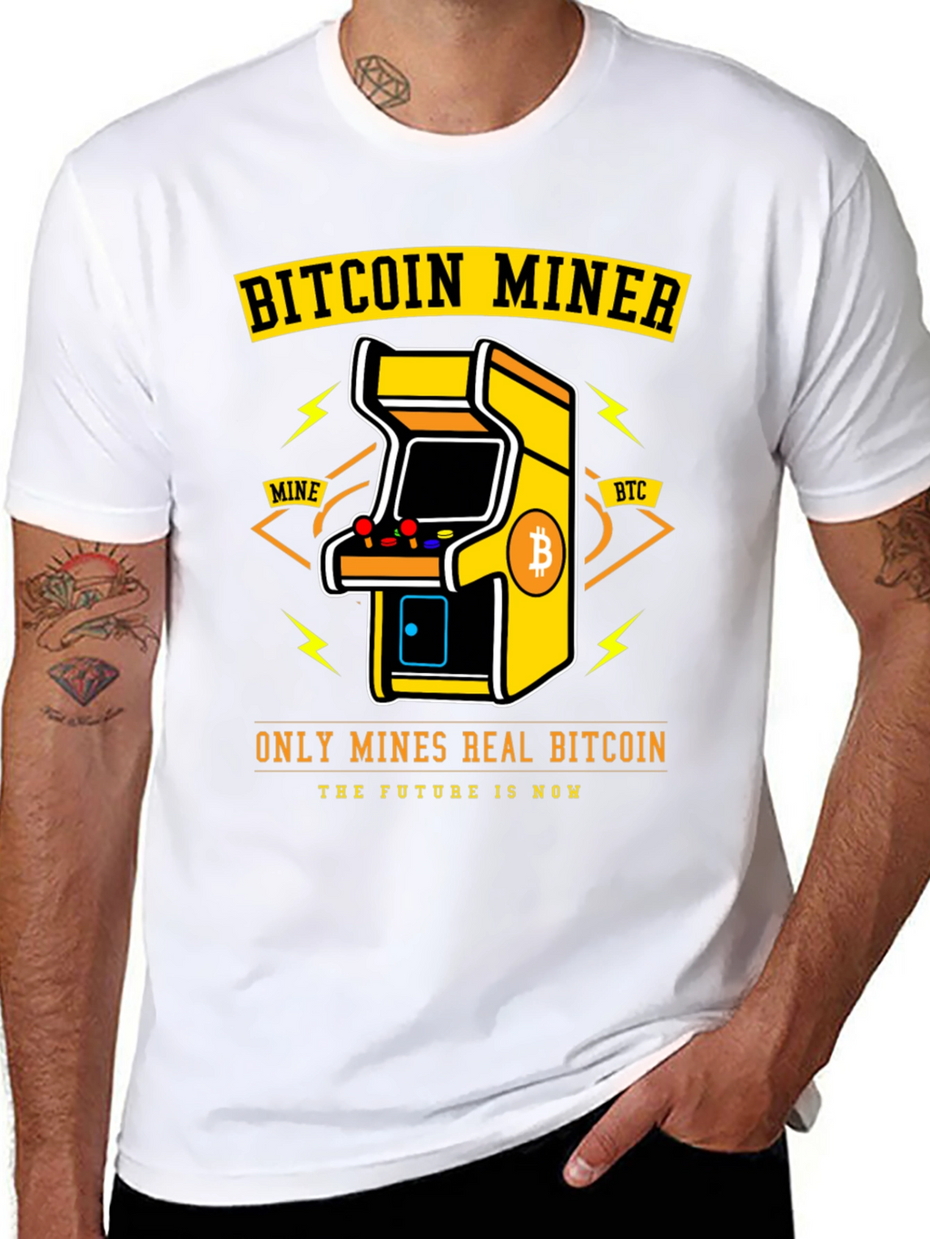 Bitcoin Miner Arcade T-Shirt - Crypto HODL
