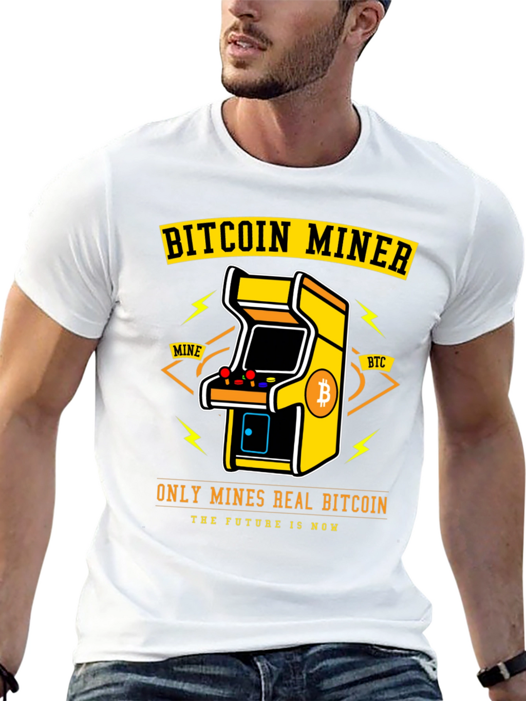 Bitcoin Miner Arcade T-Shirt - Crypto HODL