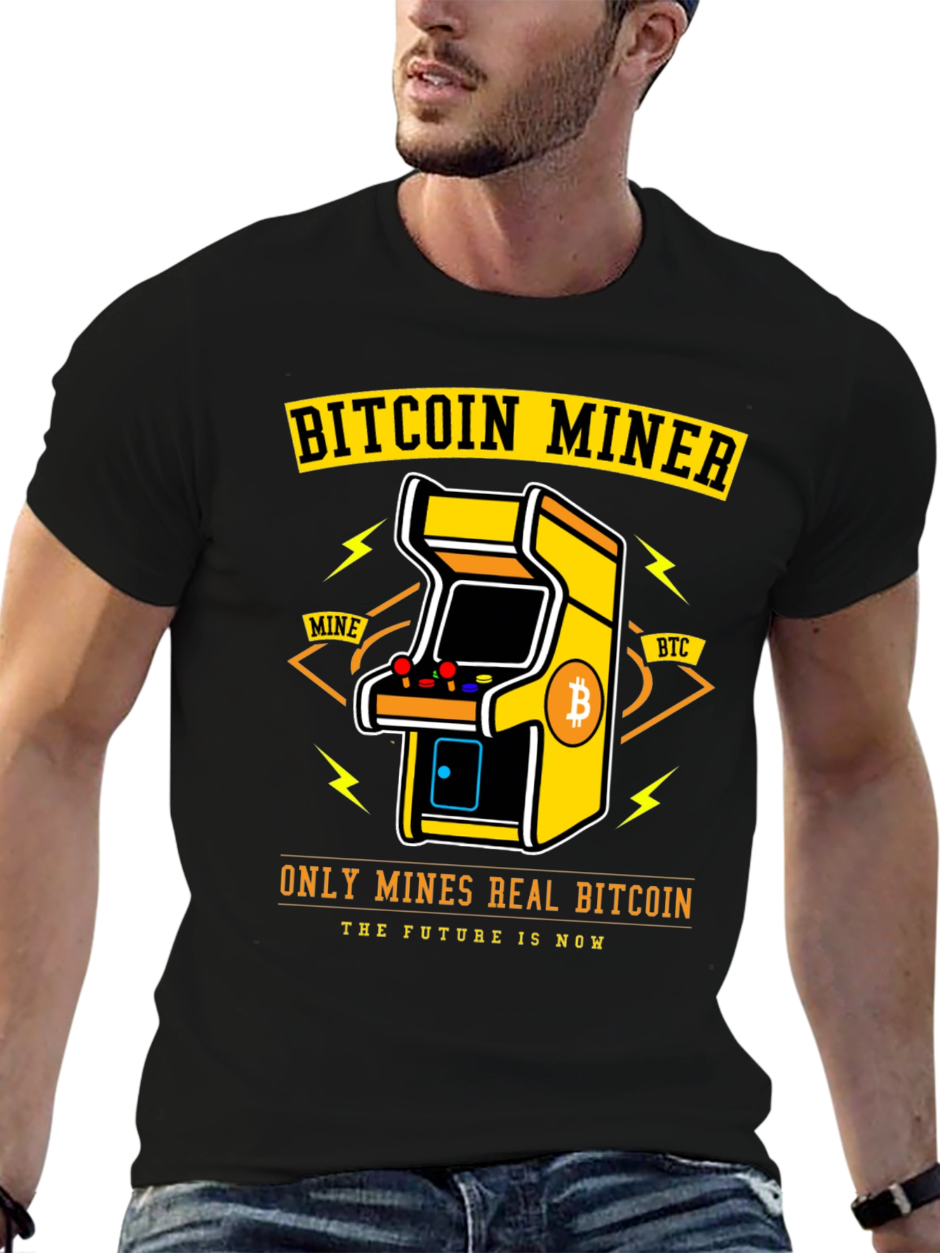Bitcoin Miner Arcade T-Shirt - Crypto HODL