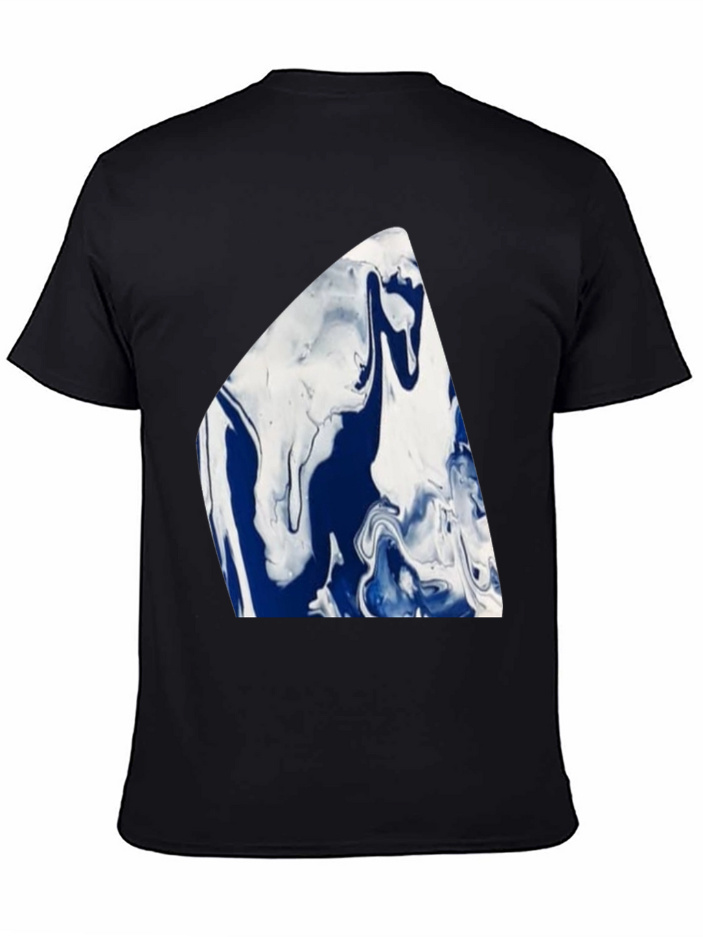 Abstract Blue & White Marble Graphic Tee