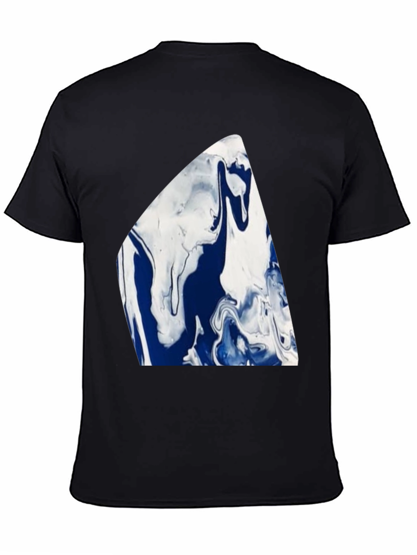 Abstract Blue & White Marble Graphic Tee