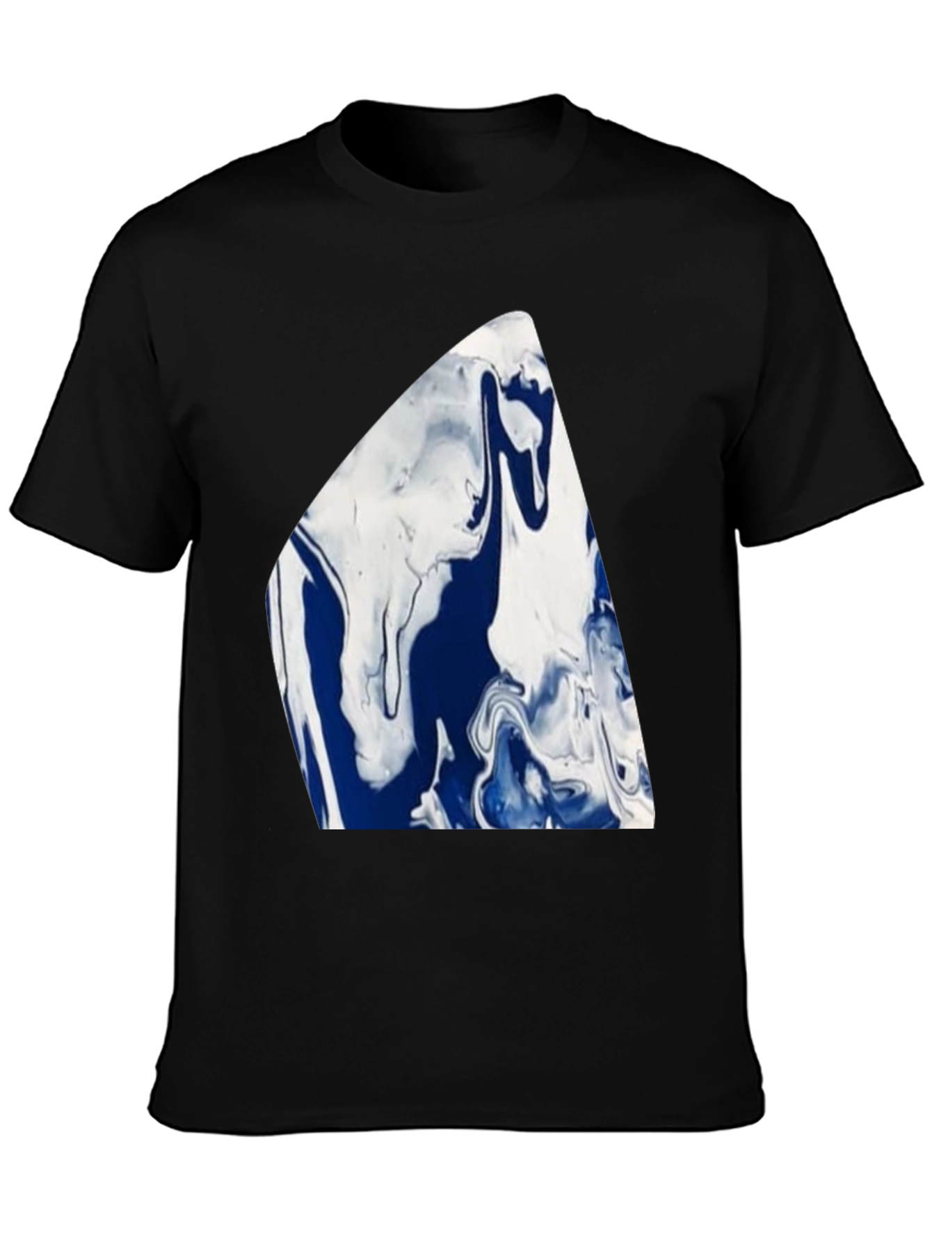 Abstract Blue & White Marble Graphic Tee