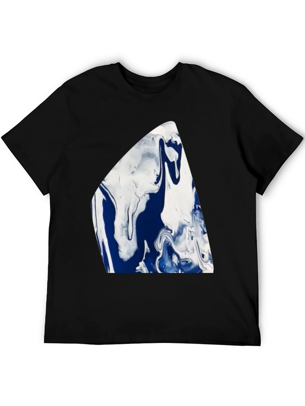 Abstract Blue & White Marble Graphic Tee