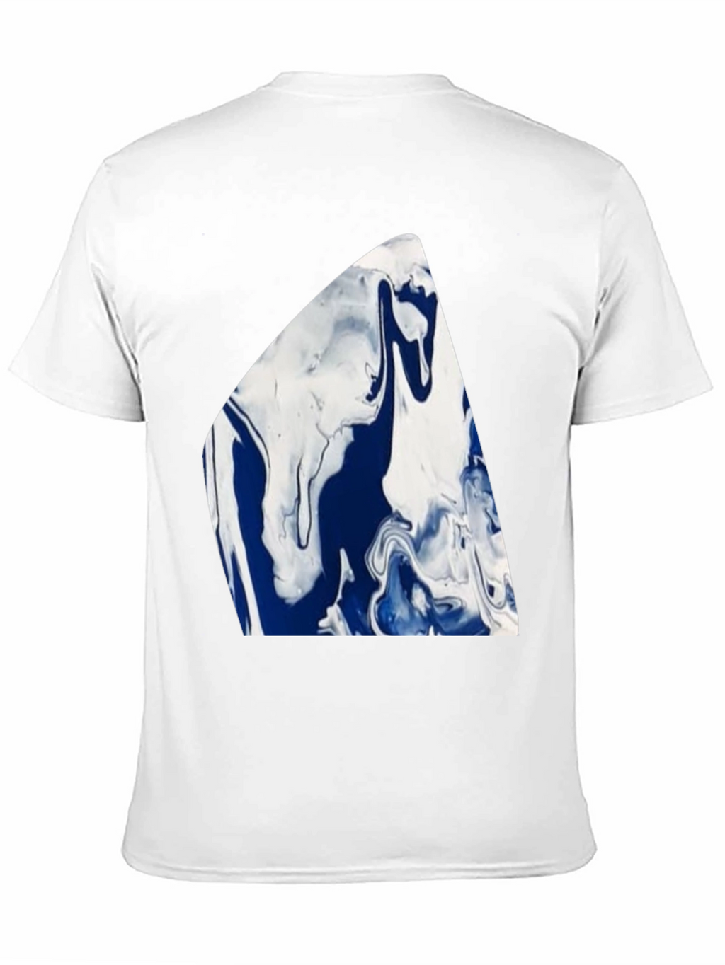 Abstract Blue & White Marble Graphic Tee