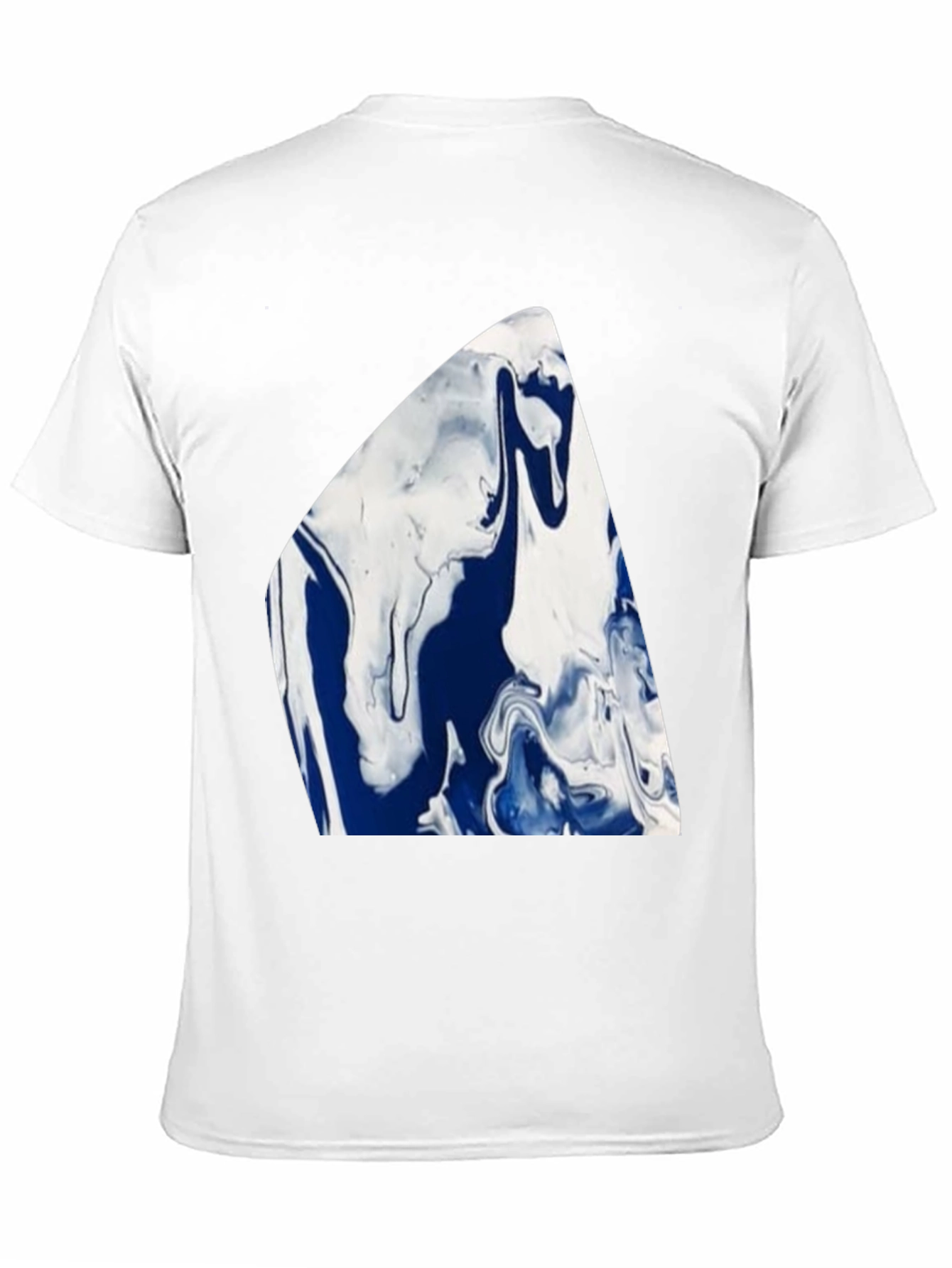 Abstract Blue & White Marble Graphic Tee