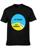 Funny Human Pie Chart T-Shirt - Water Anxiety Human
