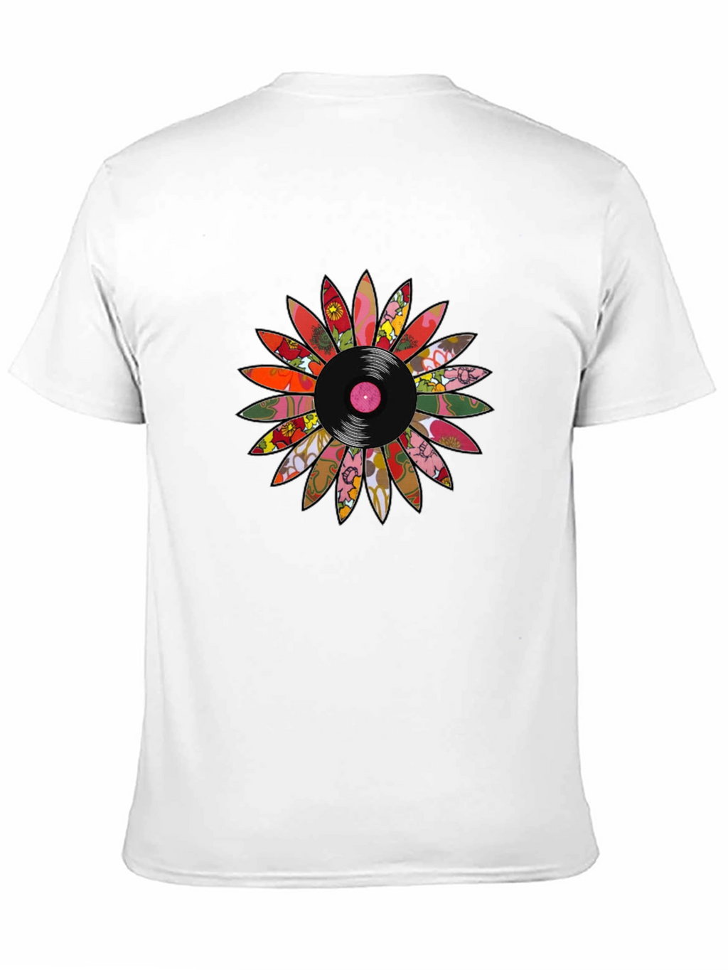 Retro Vinyl Flower Graphic Tee