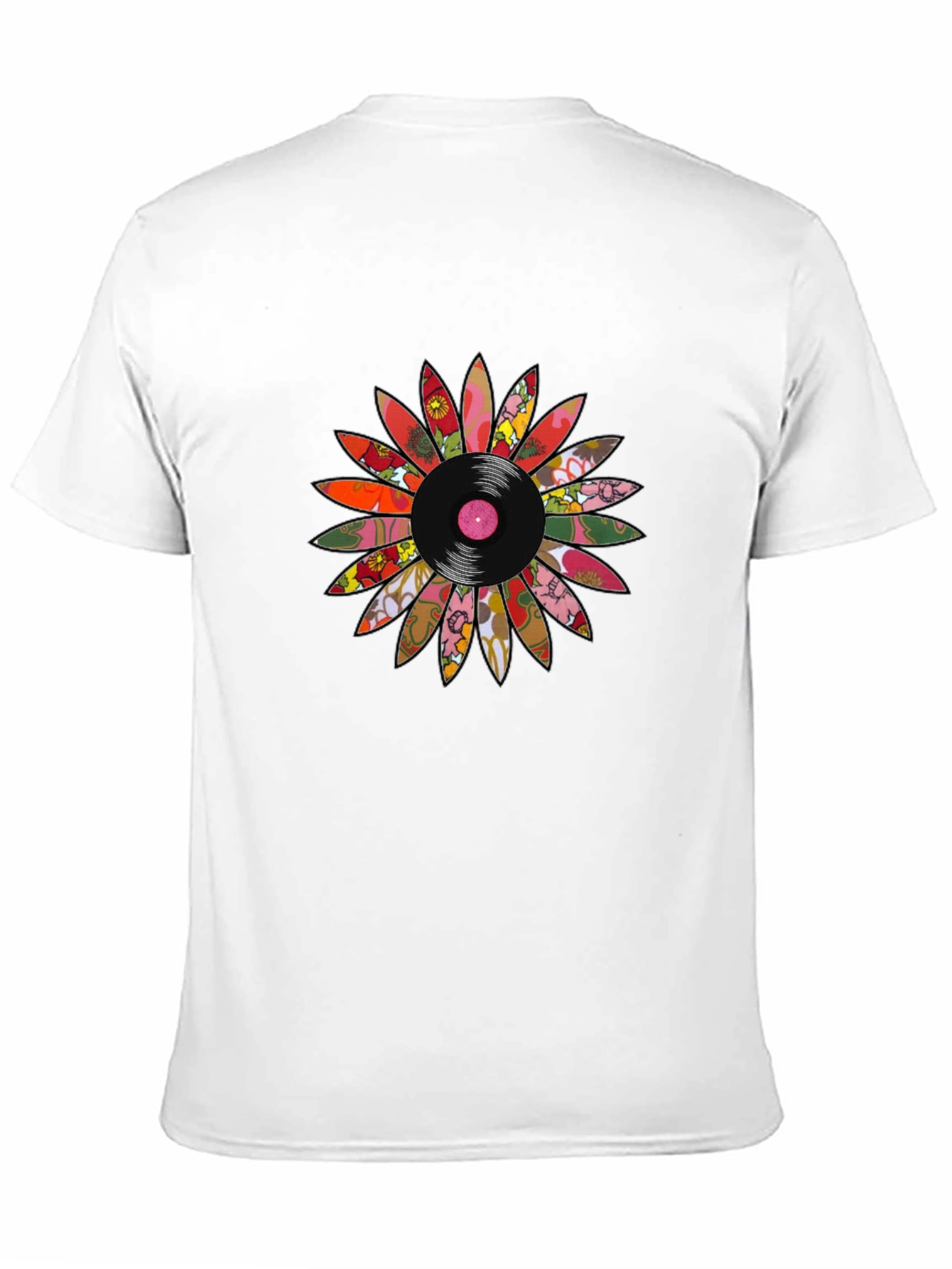 Retro Vinyl Flower Graphic Tee