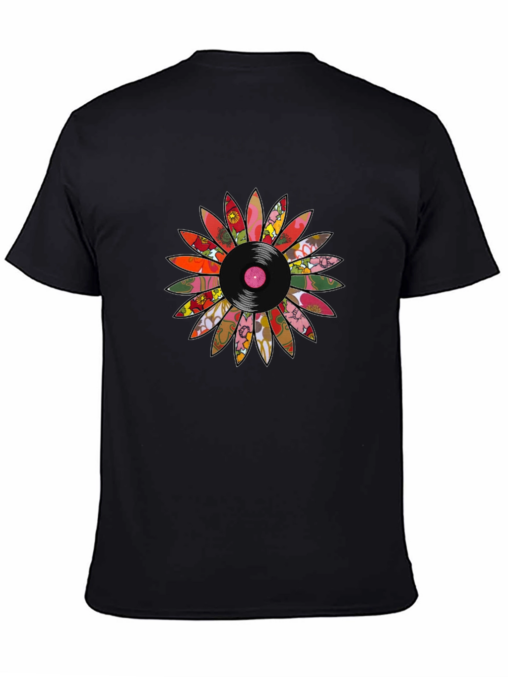 Retro Vinyl Flower Graphic Tee