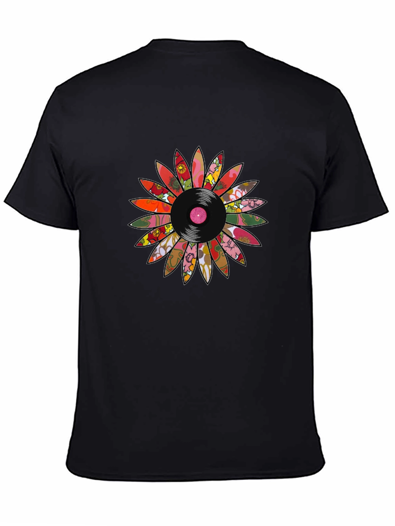 Retro Vinyl Flower Graphic Tee