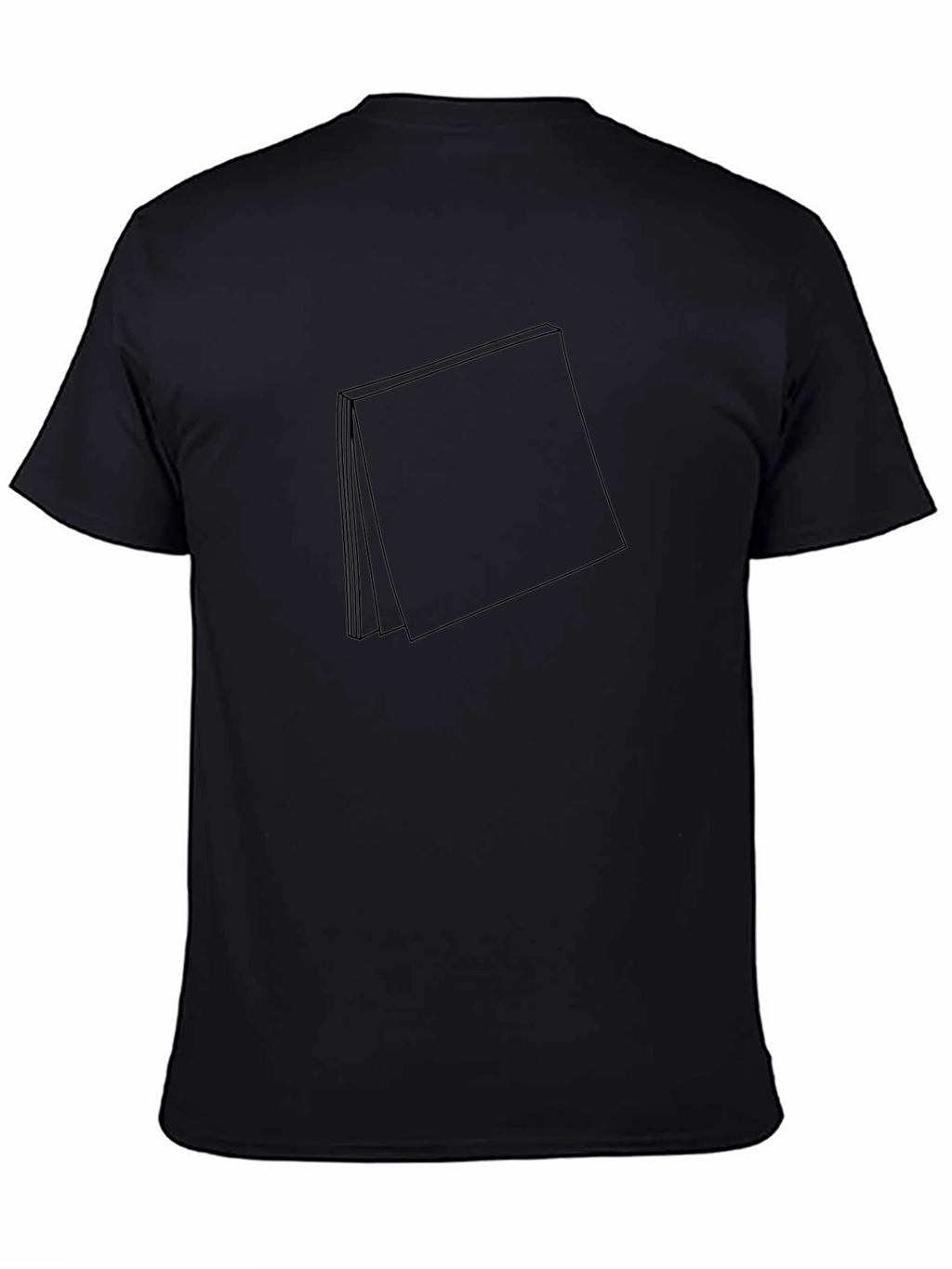 Abstract Black Pocket Design T-Shirt