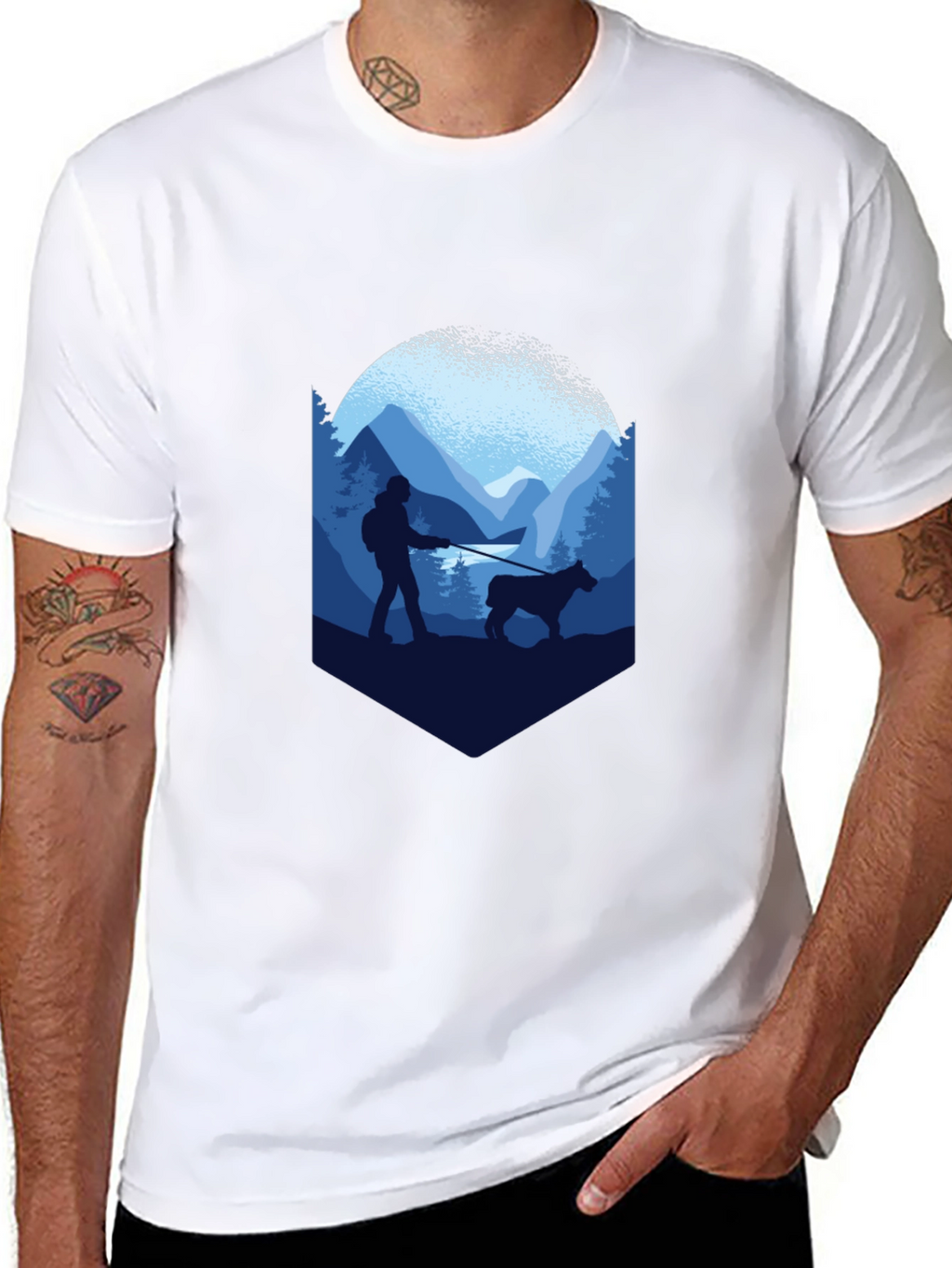Mountain Hike Graphic T-Shirt - Black