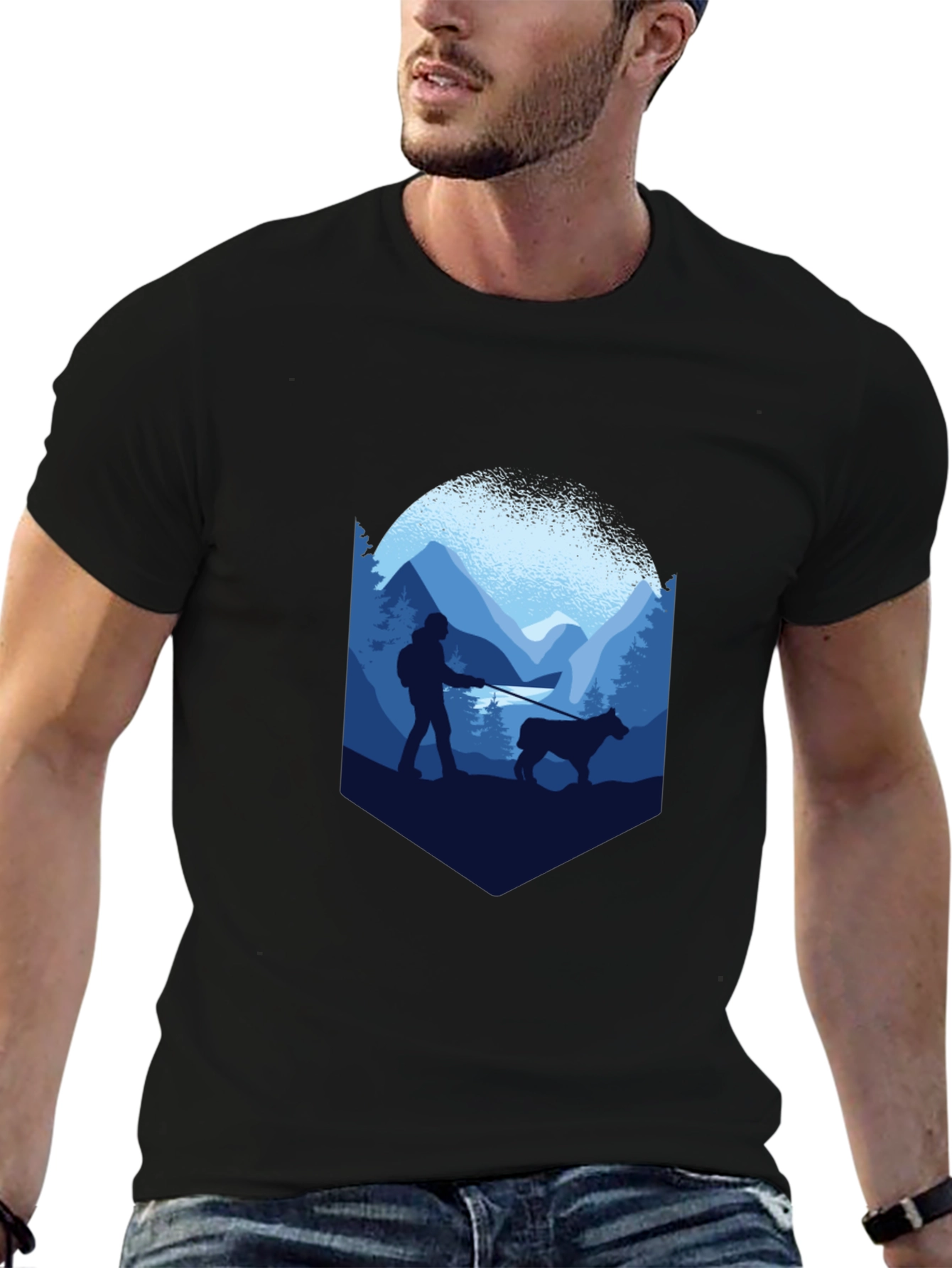 Mountain Hike Graphic T-Shirt - Black