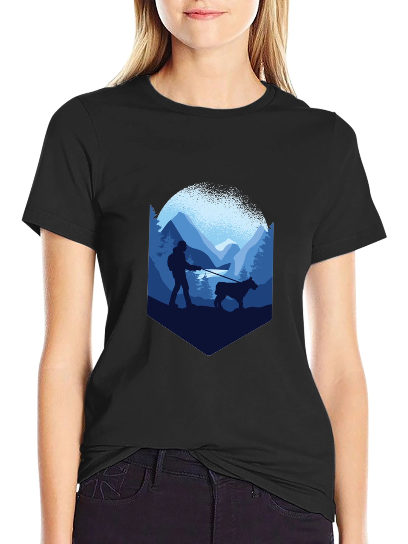 Mountain Hike Graphic T-Shirt - Black