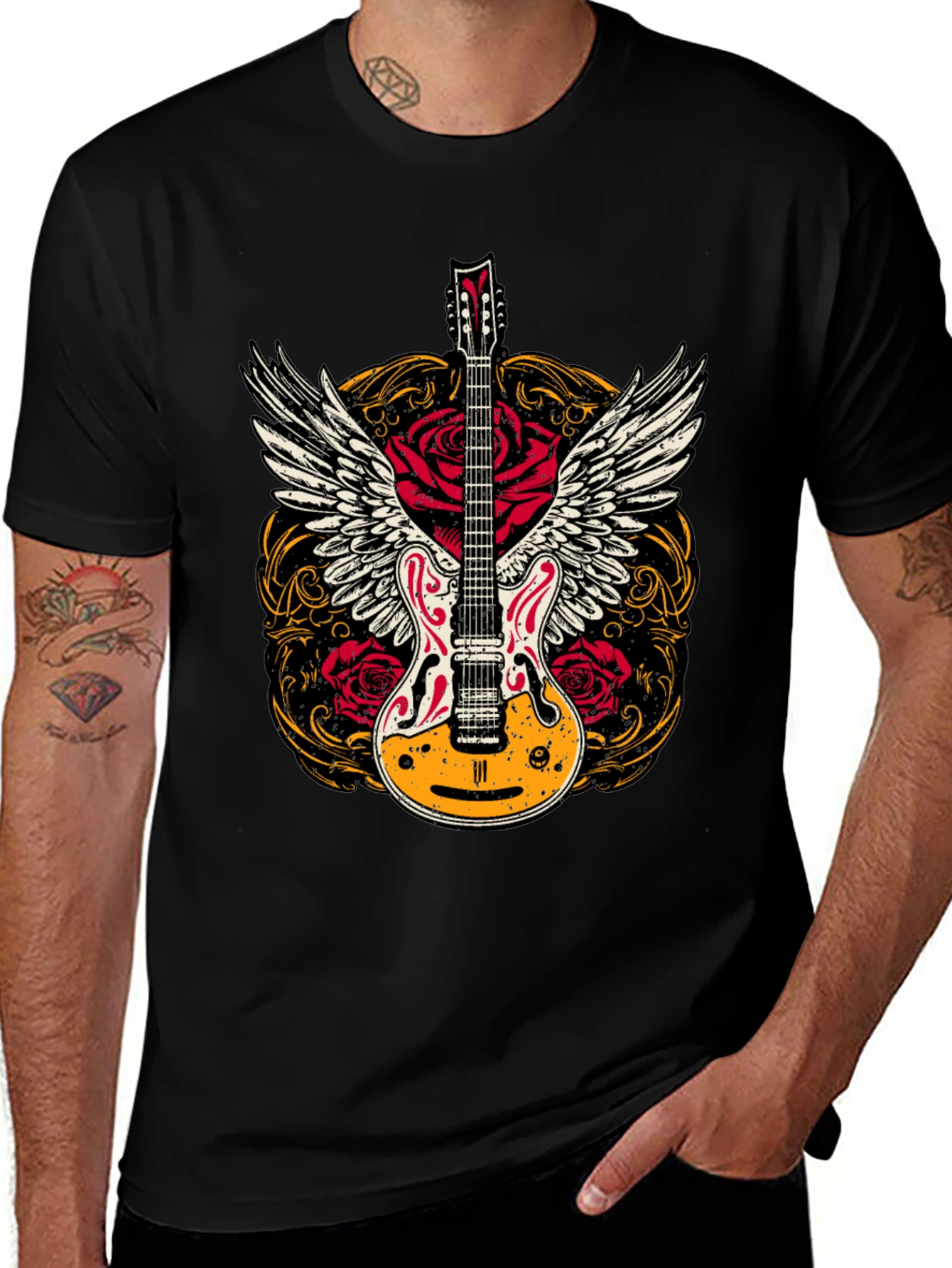 Guitar Wings T-Shirt - Rock n Roll Style!
