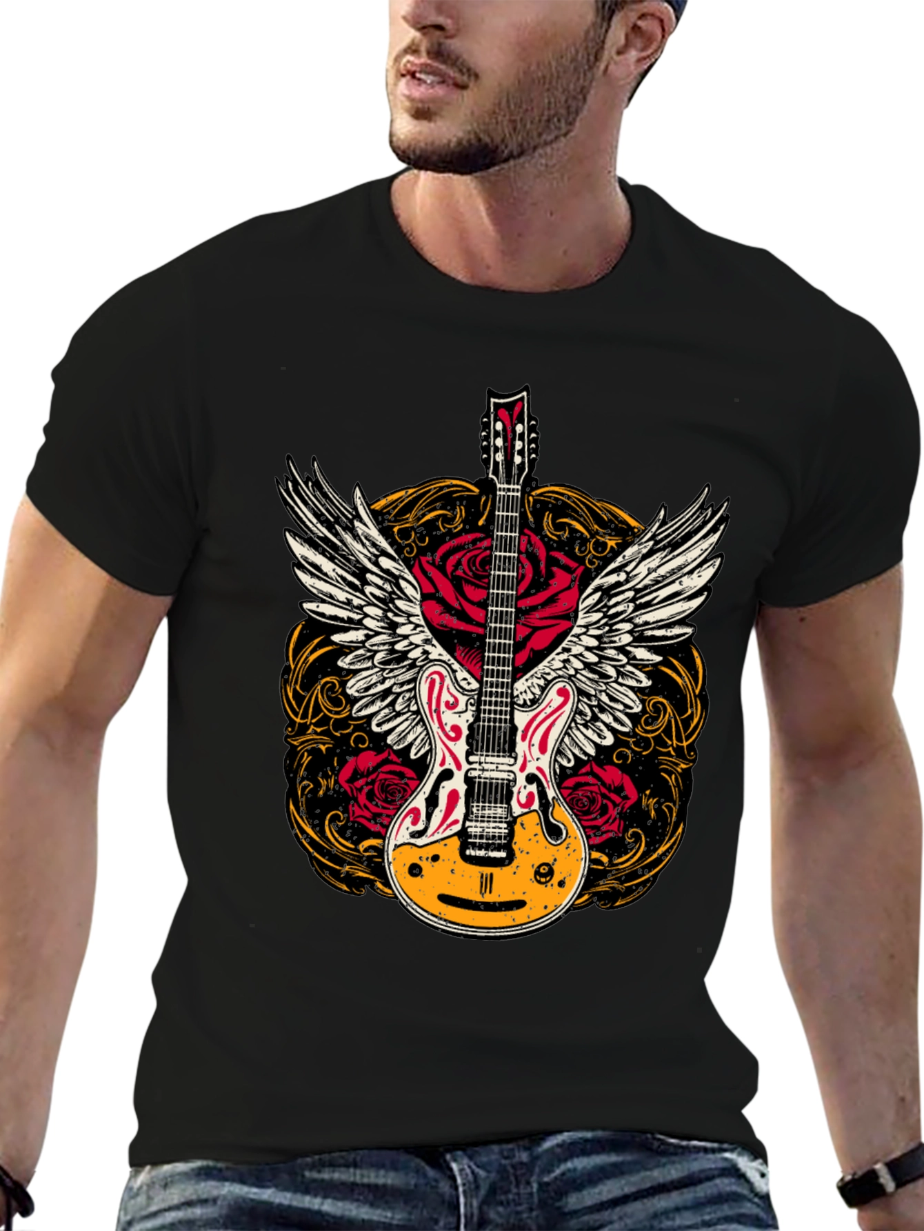Guitar Wings T-Shirt - Rock n Roll Style!