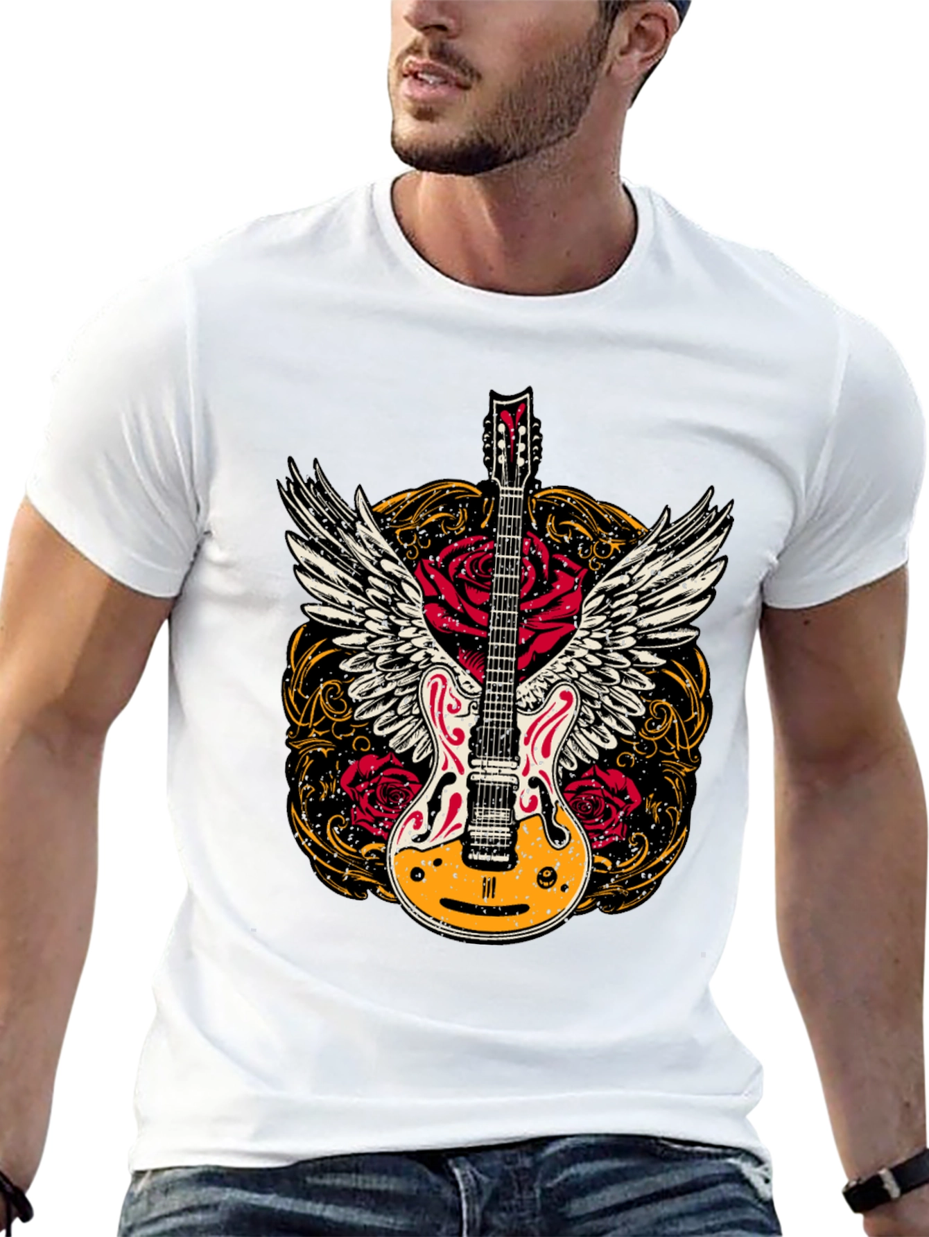 Guitar Wings T-Shirt - Rock n Roll Style!