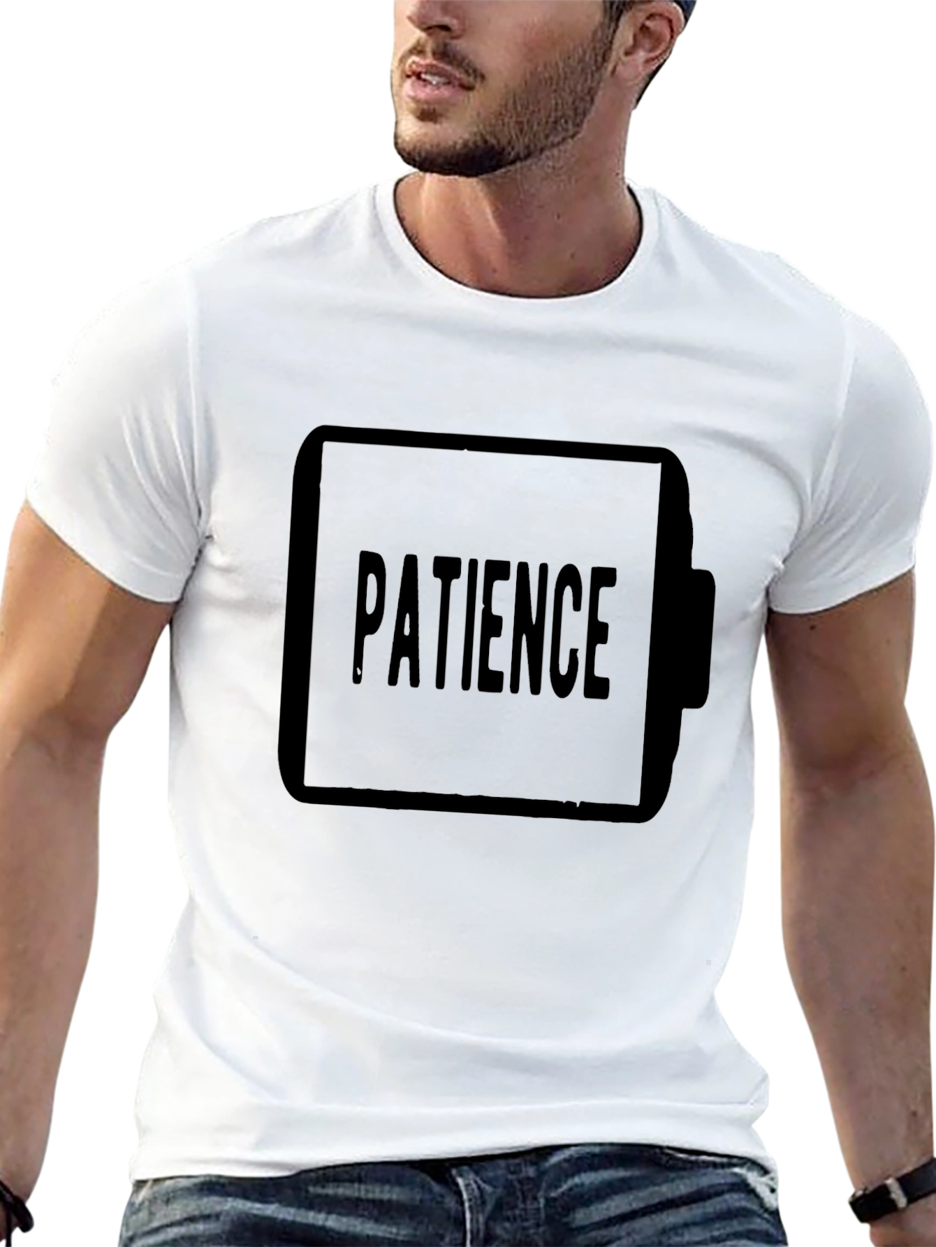 Patience Low Battery Black T-Shirt
