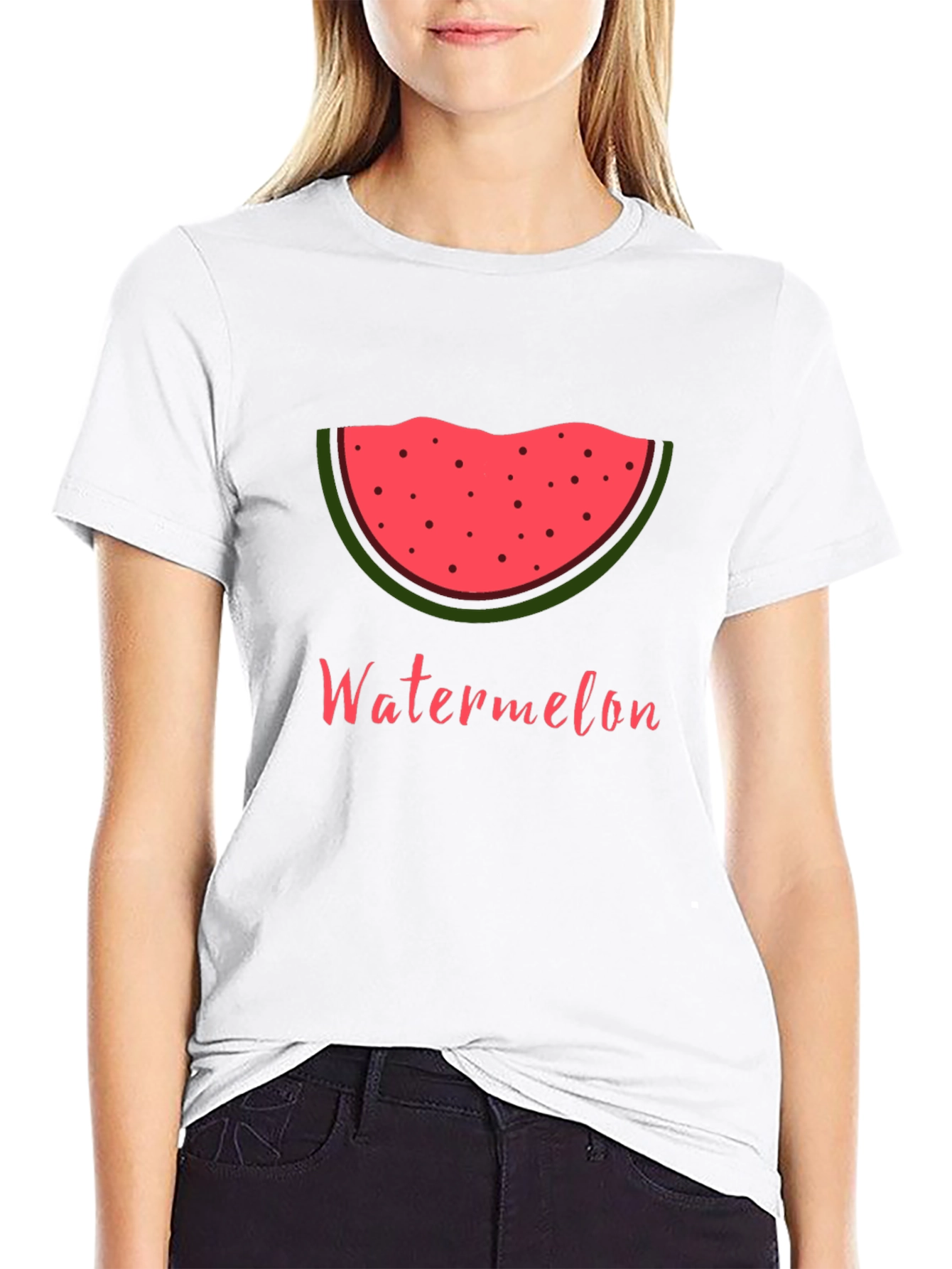Watermelon Slice Graphic Tee - Summer Fun Shirt