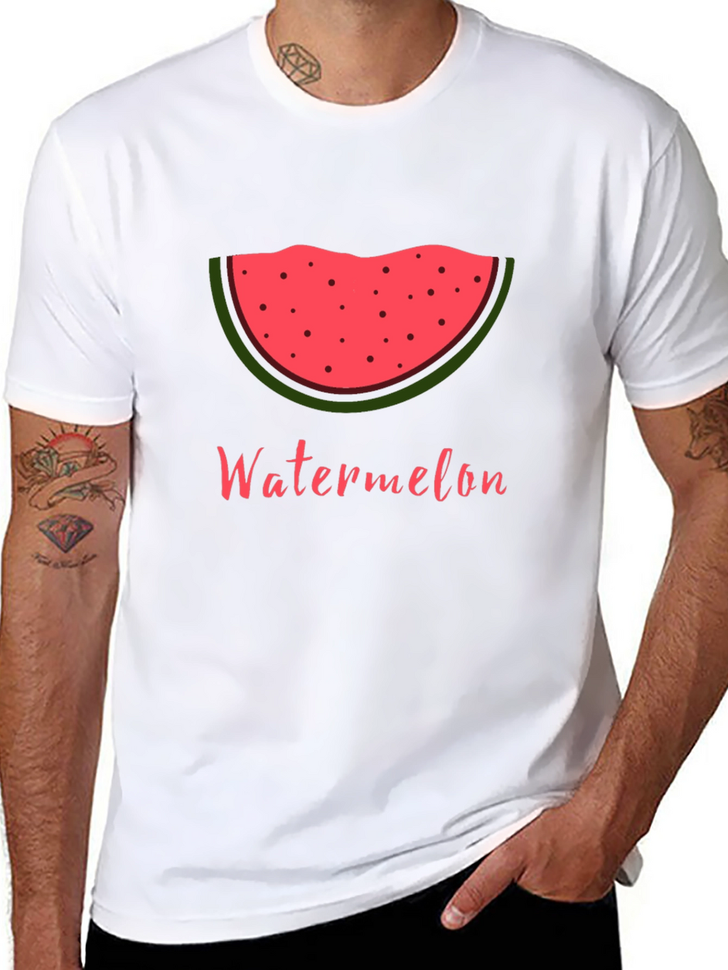Watermelon Slice Graphic Tee - Summer Fun Shirt