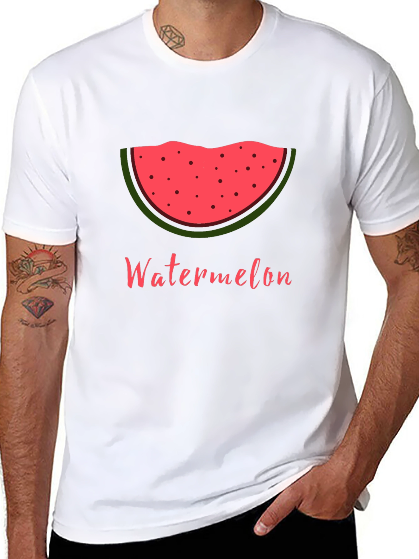 Watermelon Slice Graphic Tee - Summer Fun Shirt