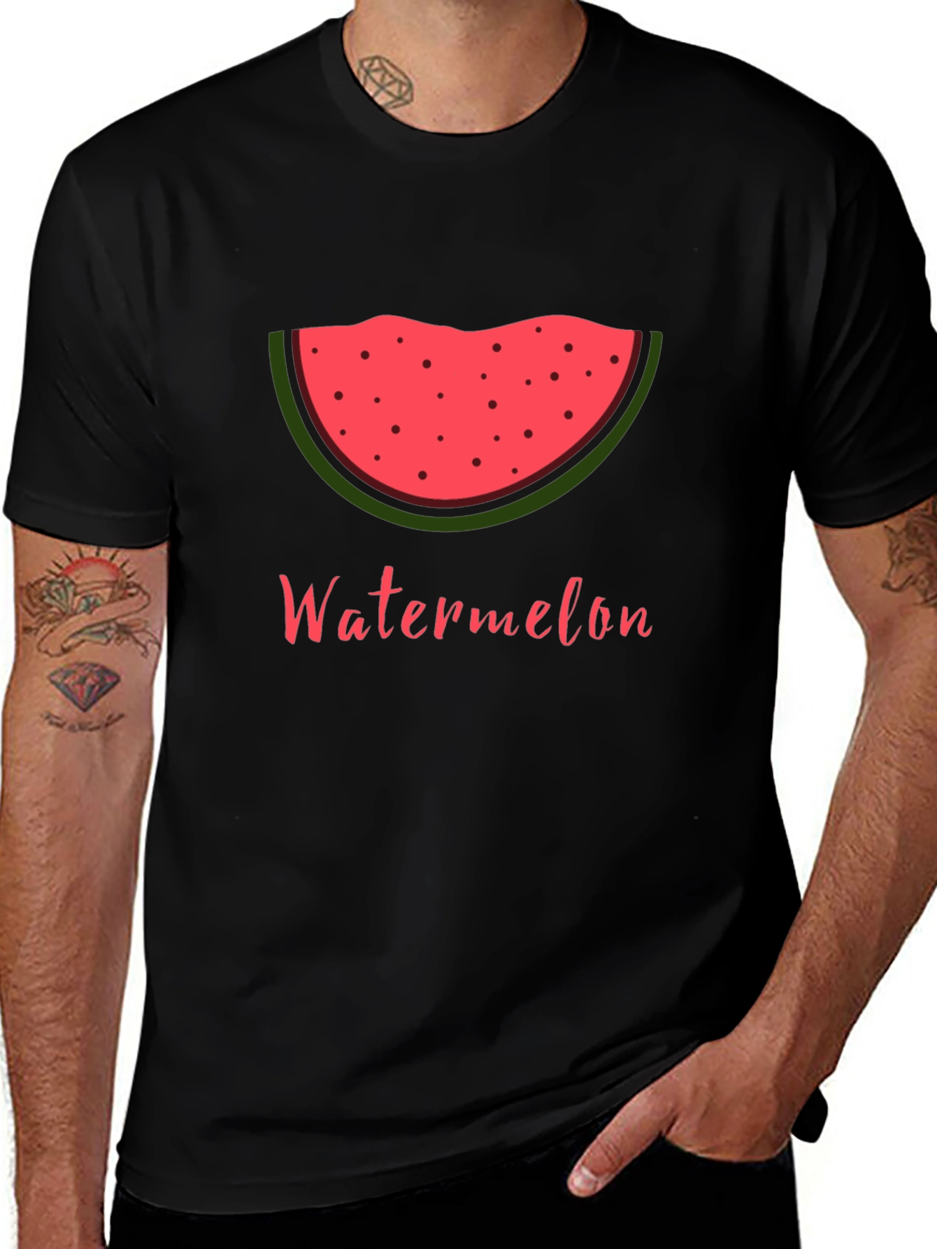 Watermelon Slice Graphic Tee - Summer Fun Shirt