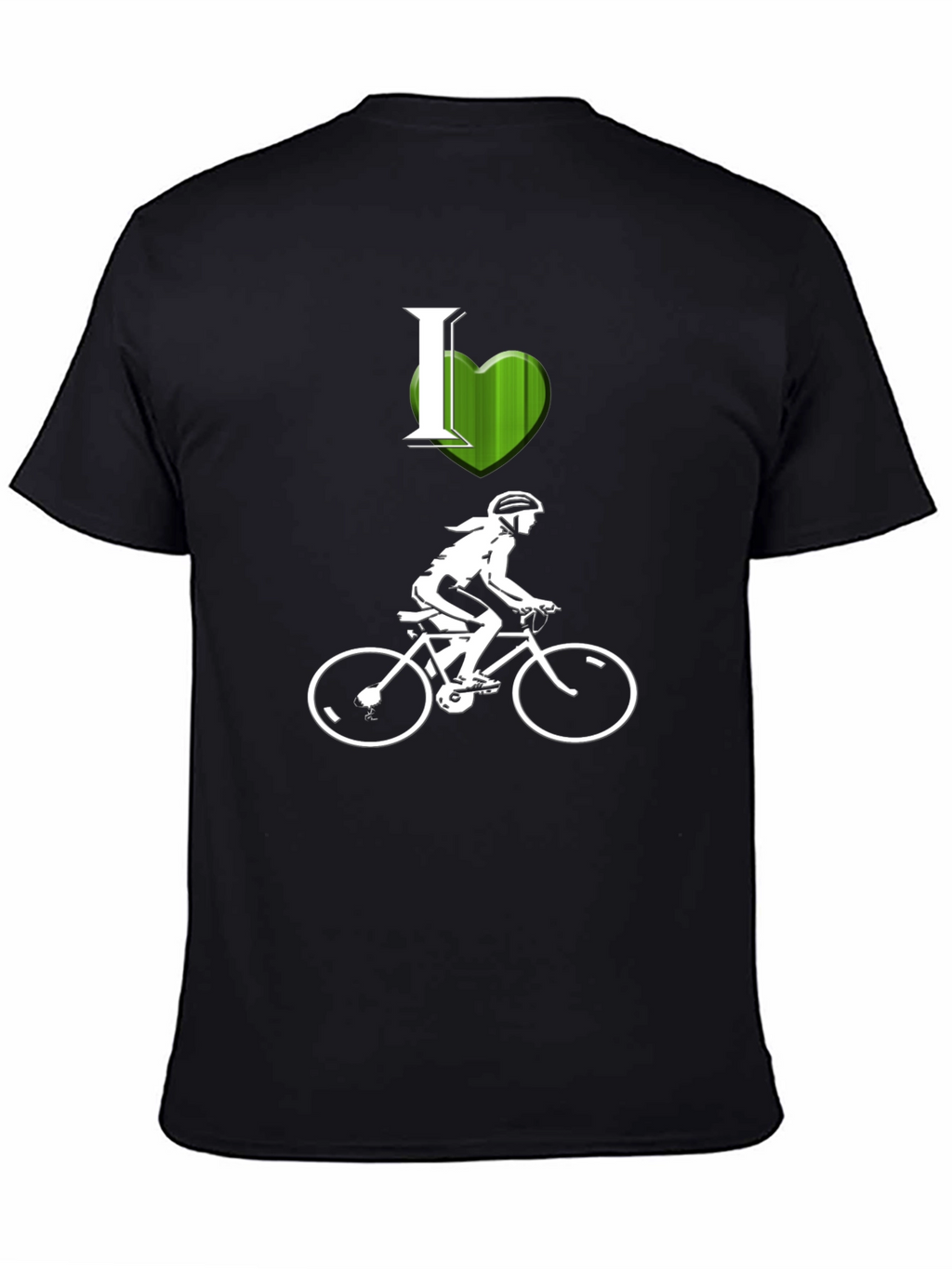 I Heart Cycling T-Shirt - Black Graphic Tee