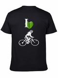 I Heart Cycling T-Shirt - Black Graphic Tee