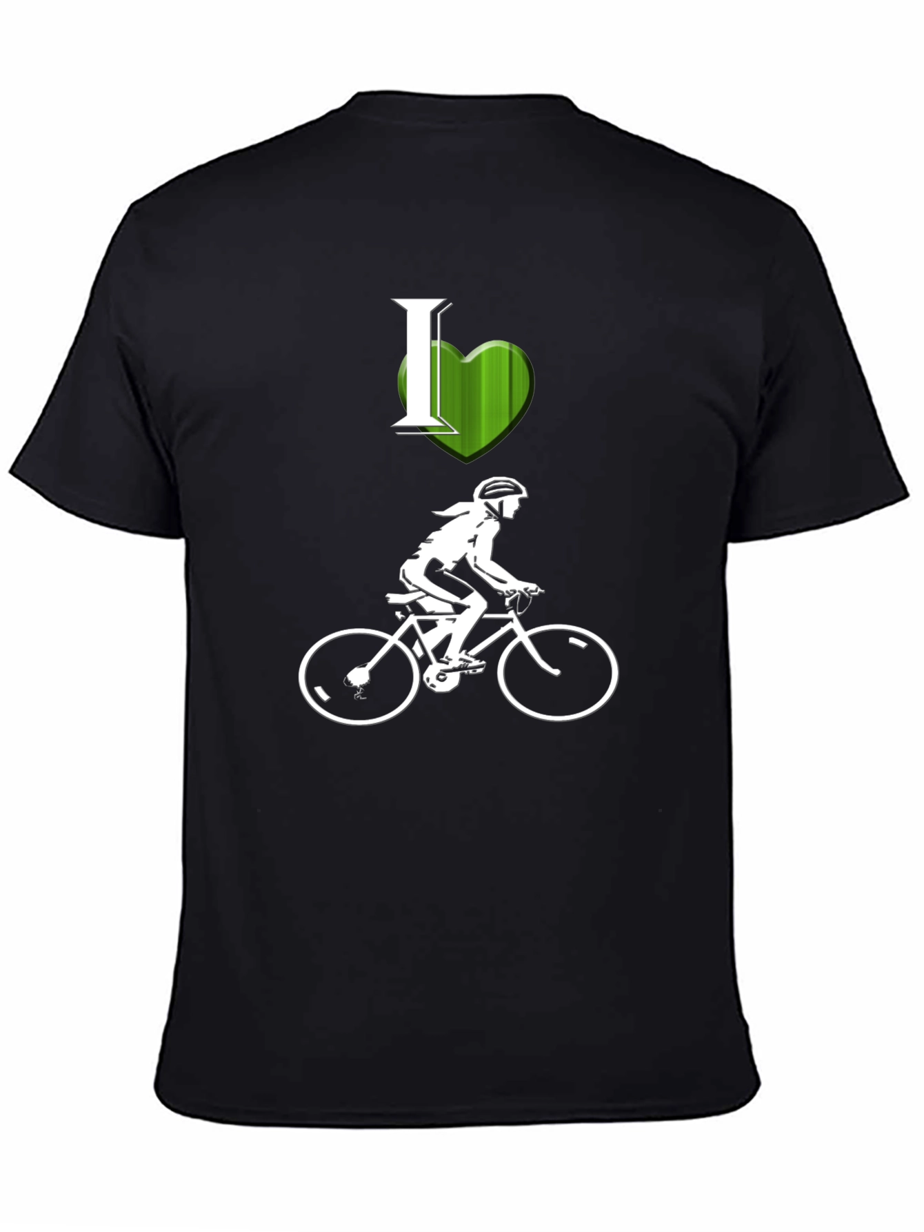 I Heart Cycling T-Shirt - Black Graphic Tee