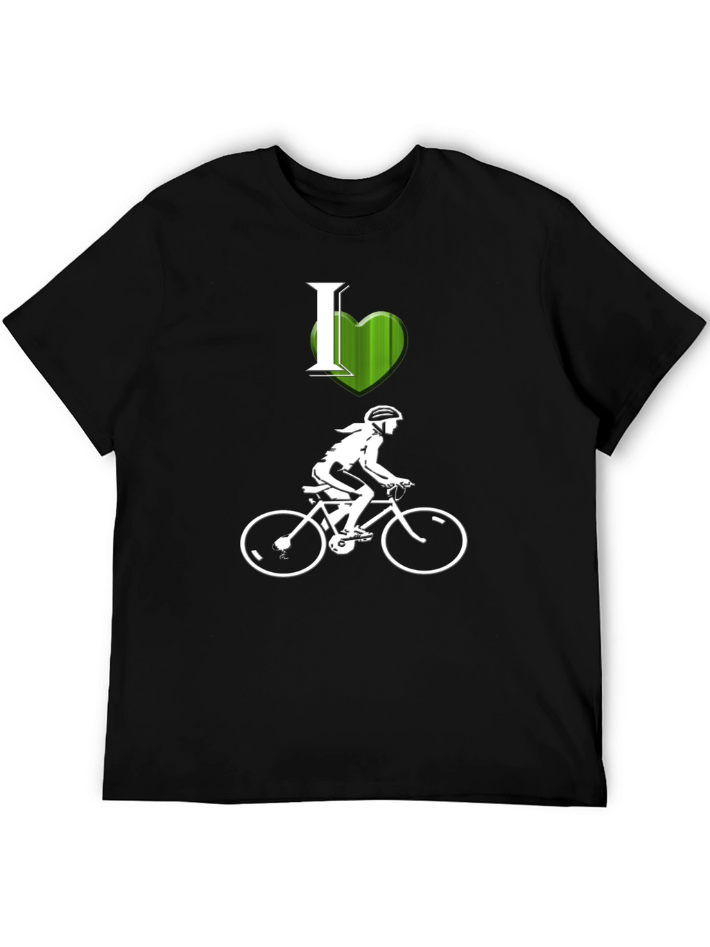 I Heart Cycling T-Shirt - Black Graphic Tee