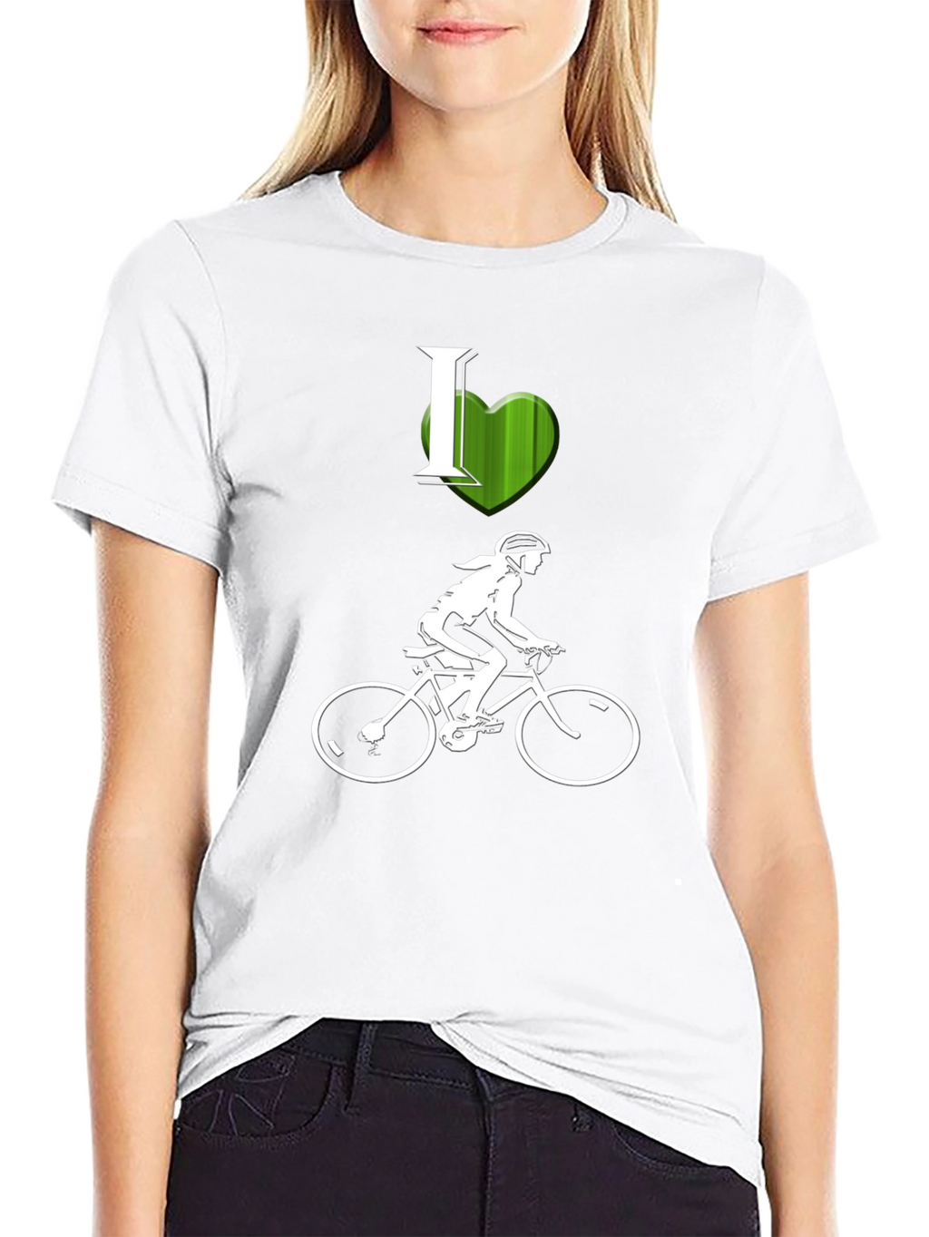 I Heart Cycling T-Shirt - Black Graphic Tee