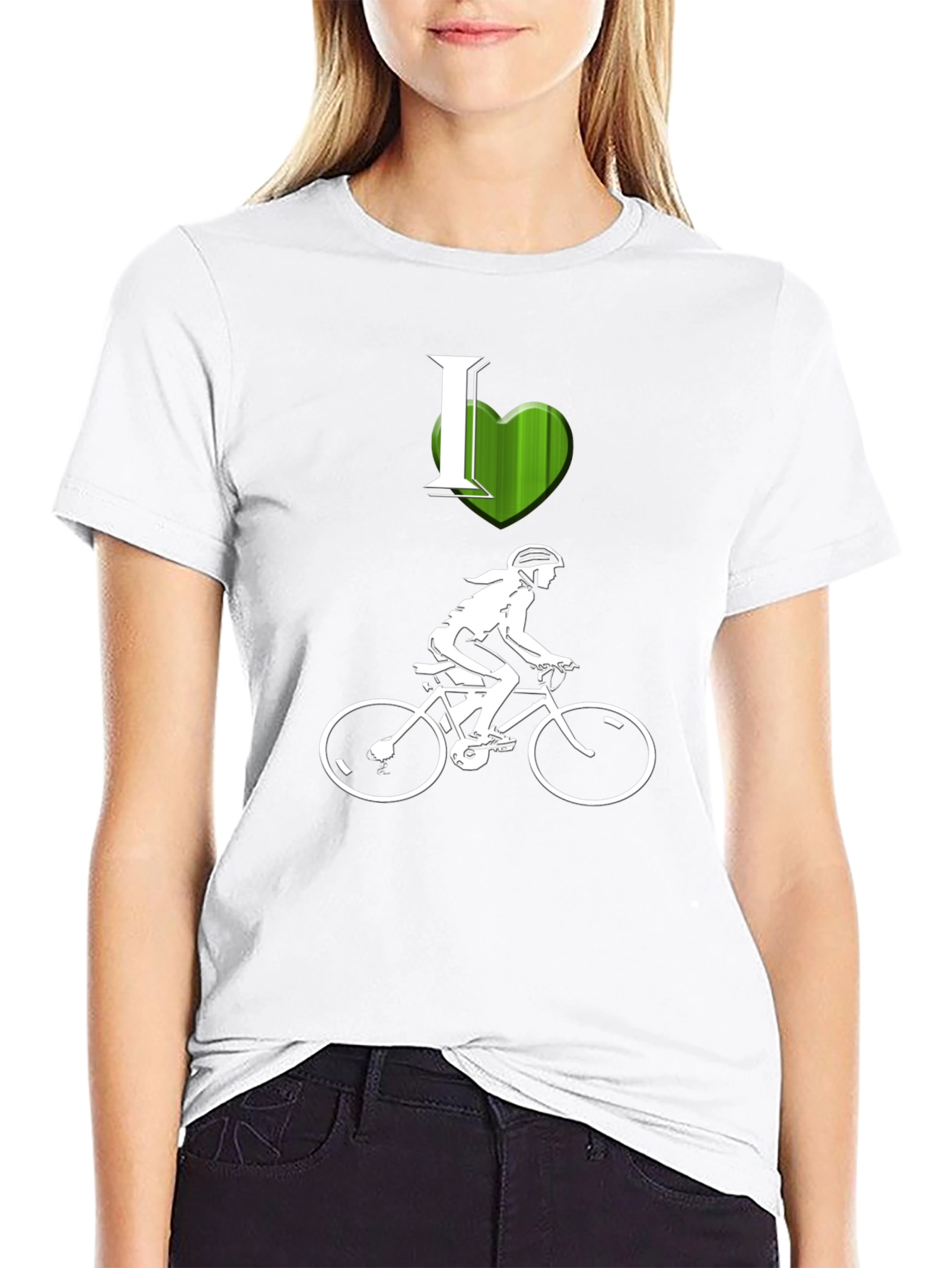 I Heart Cycling T-Shirt - Black Graphic Tee
