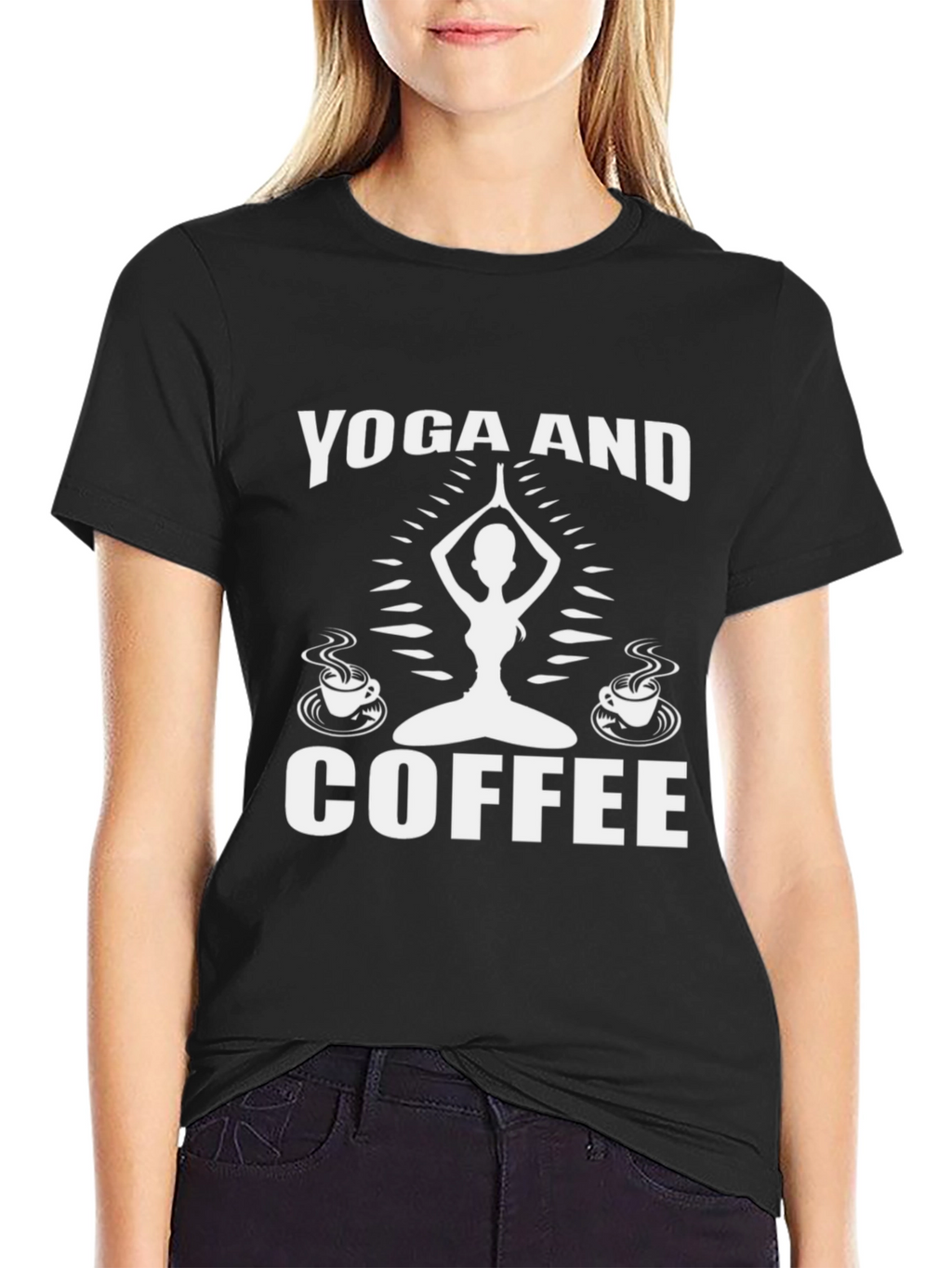 Yoga and Coffee Graphic T-Shirt