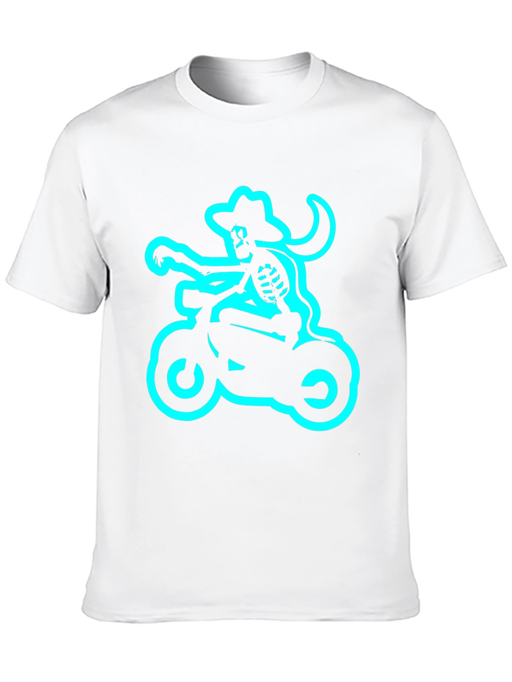 Skeleton Biker T-Shirt - Black Tee