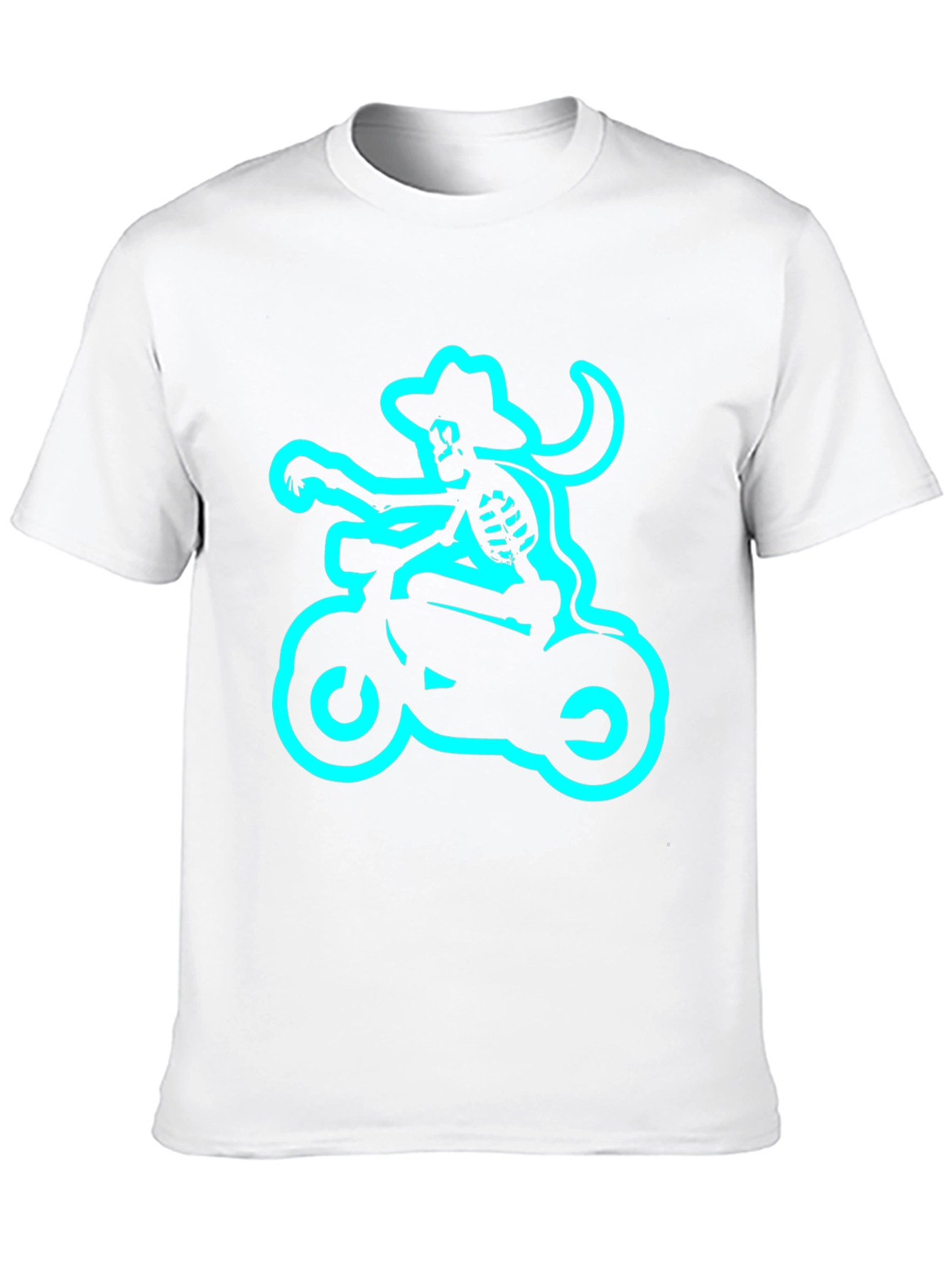 Skeleton Biker T-Shirt - Black Tee