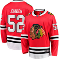Men's Chicago Blackhawks Reese Johnson #52 Red Home Breakaway Player Jerseys