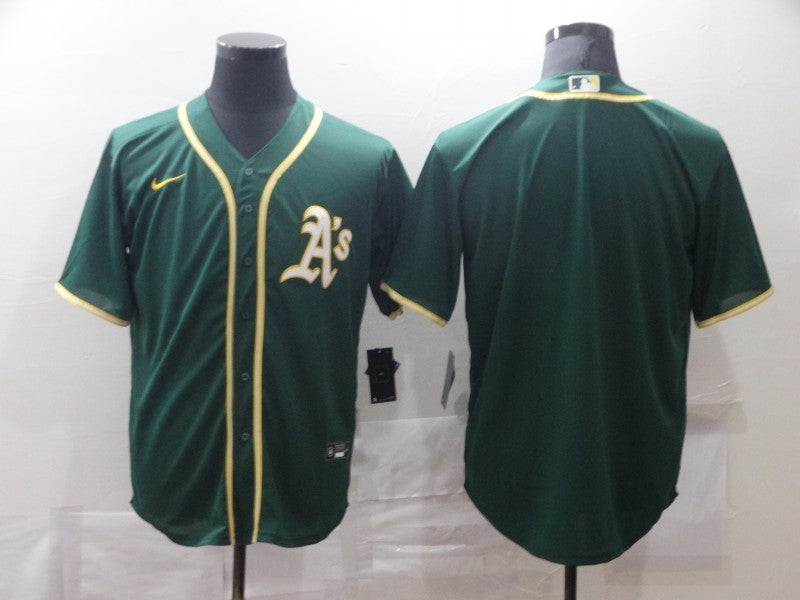 Men's Oakland Athletics Kelly Green Replica Blank Jerseys