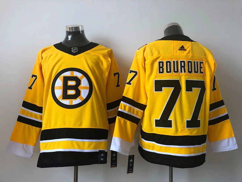 Men's Boston Bruins Ray Bourque #77 Yellow Replica Player Jerseys