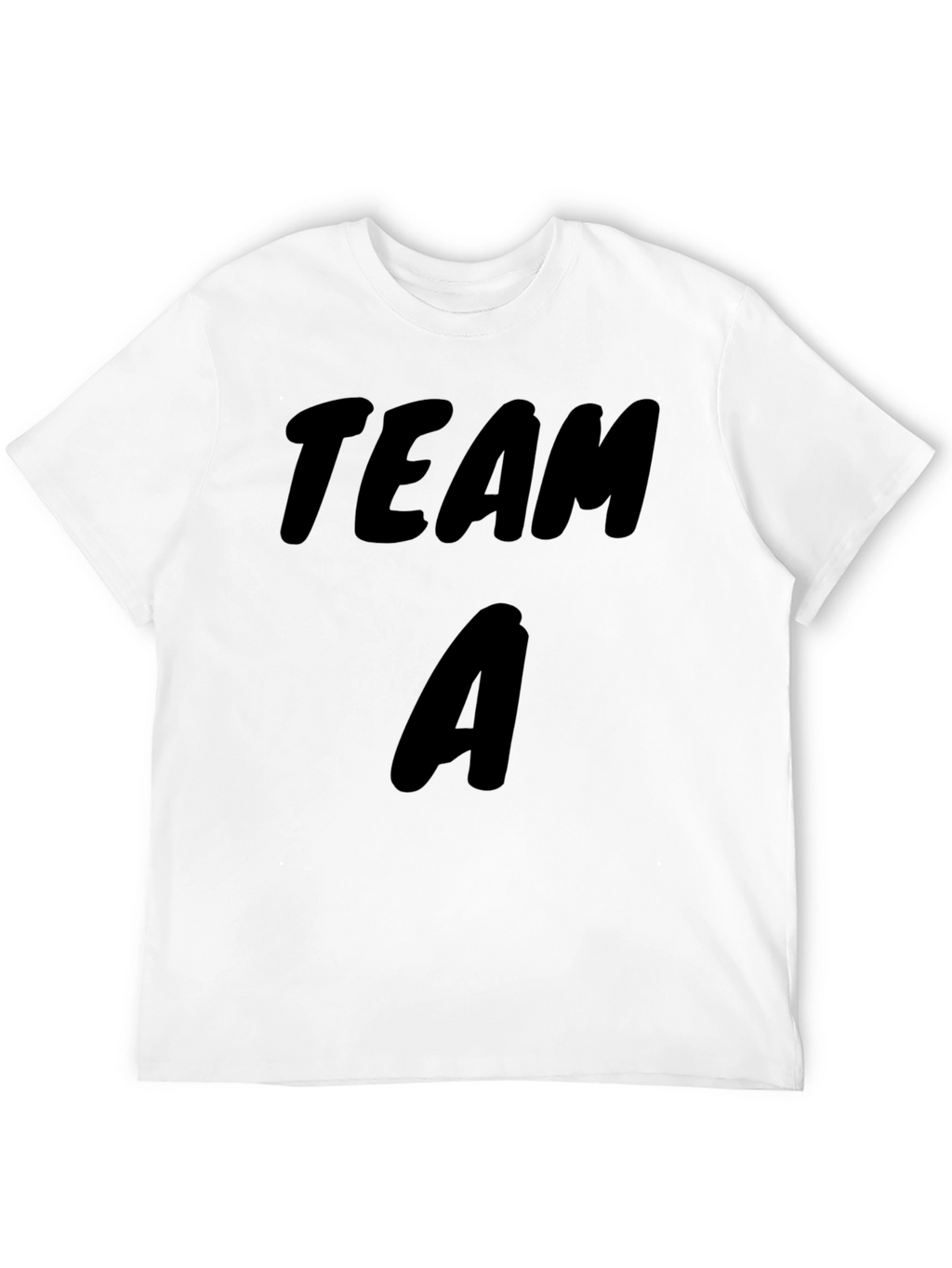 Team A Black Cotton T-Shirt