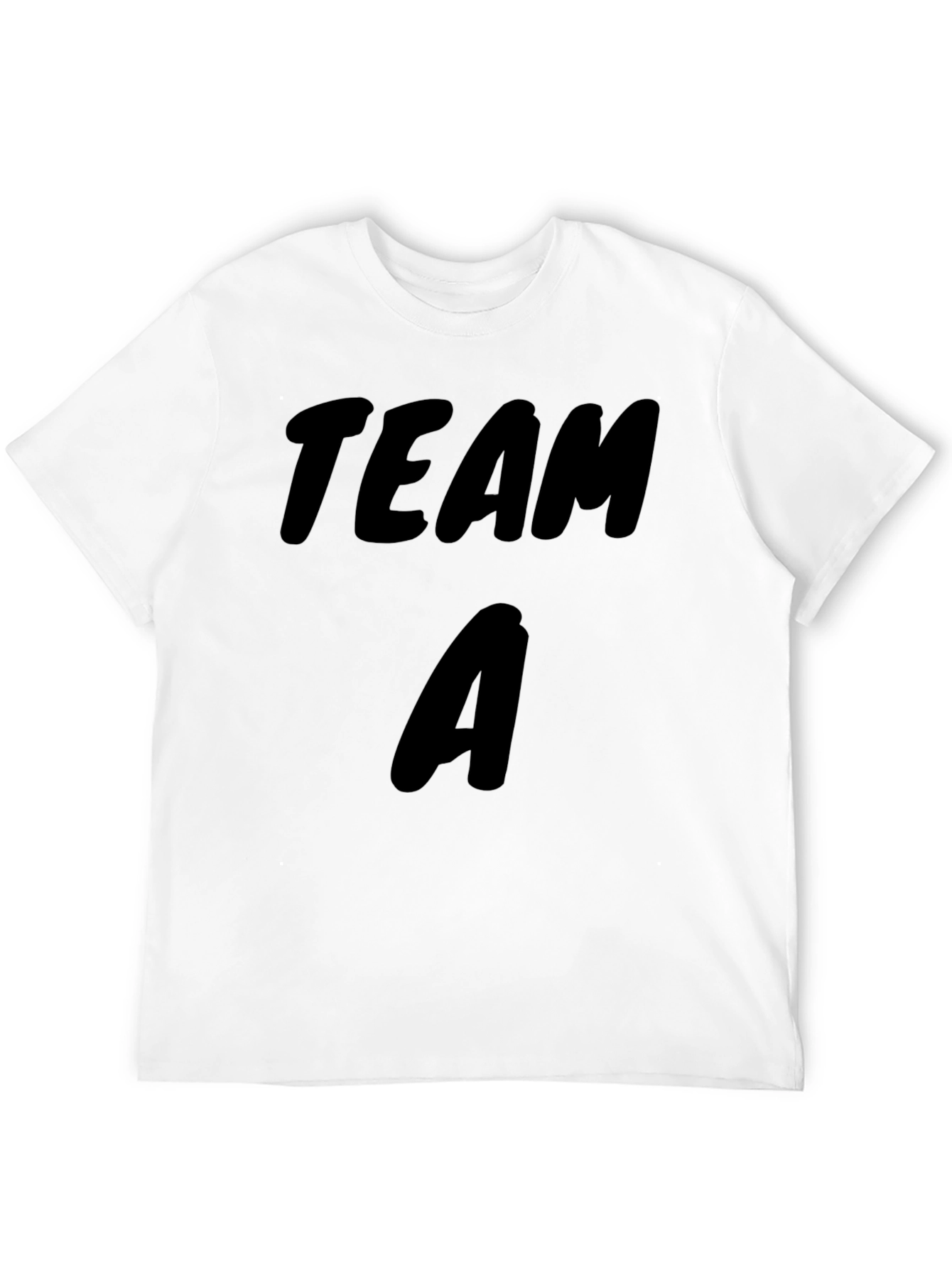 Team A Black Cotton T-Shirt