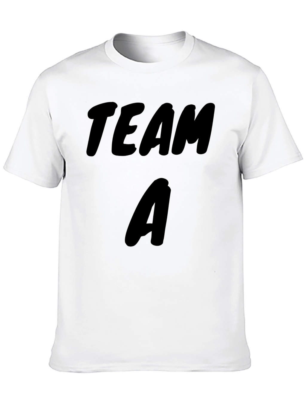 Team A Black Cotton T-Shirt