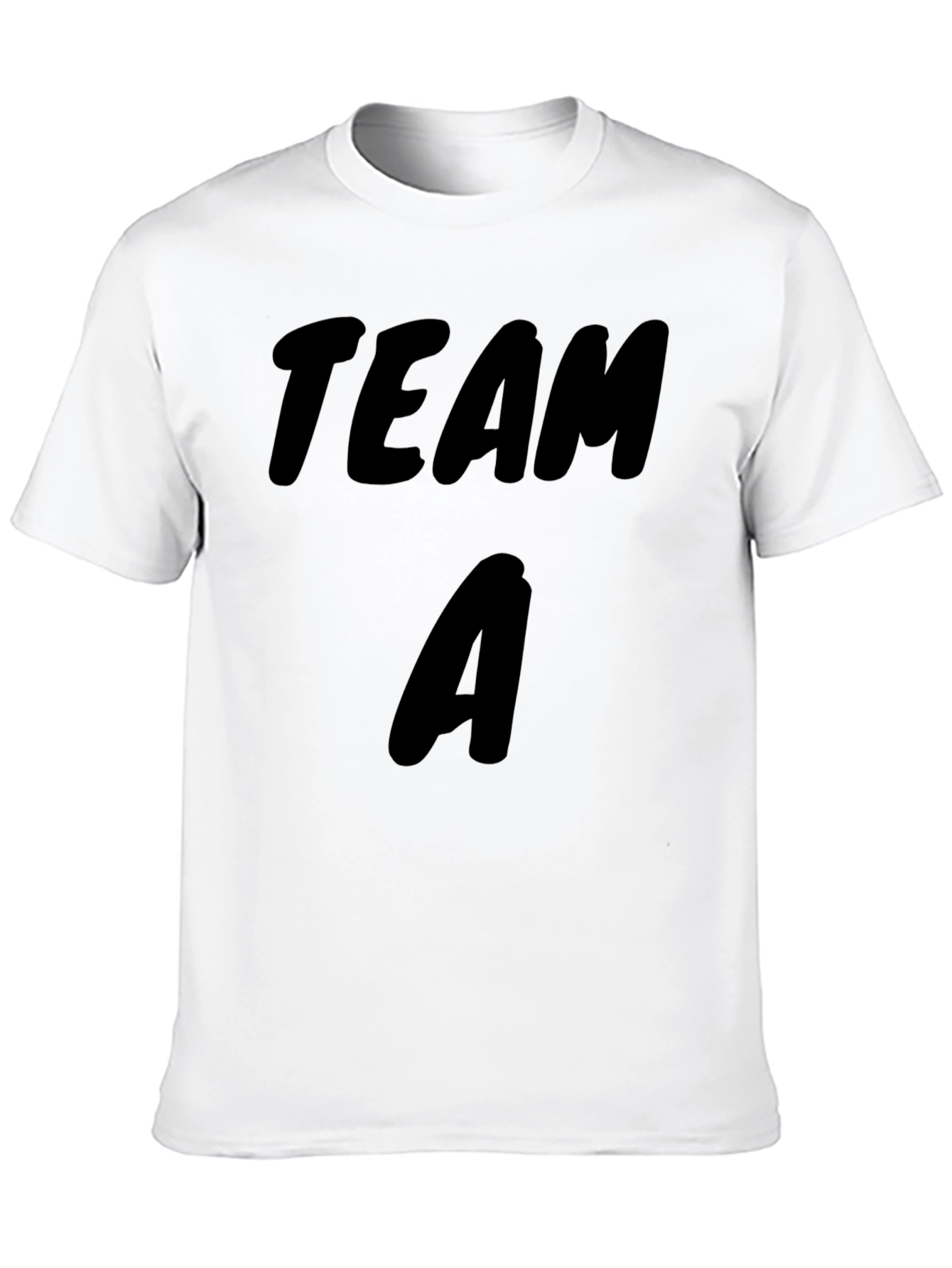 Team A Black Cotton T-Shirt