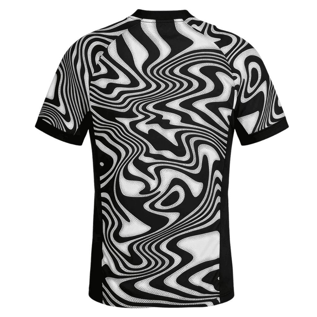 Brazil Hollywood Keepers Soccer Jersey World Cup 2026 Black &White Back