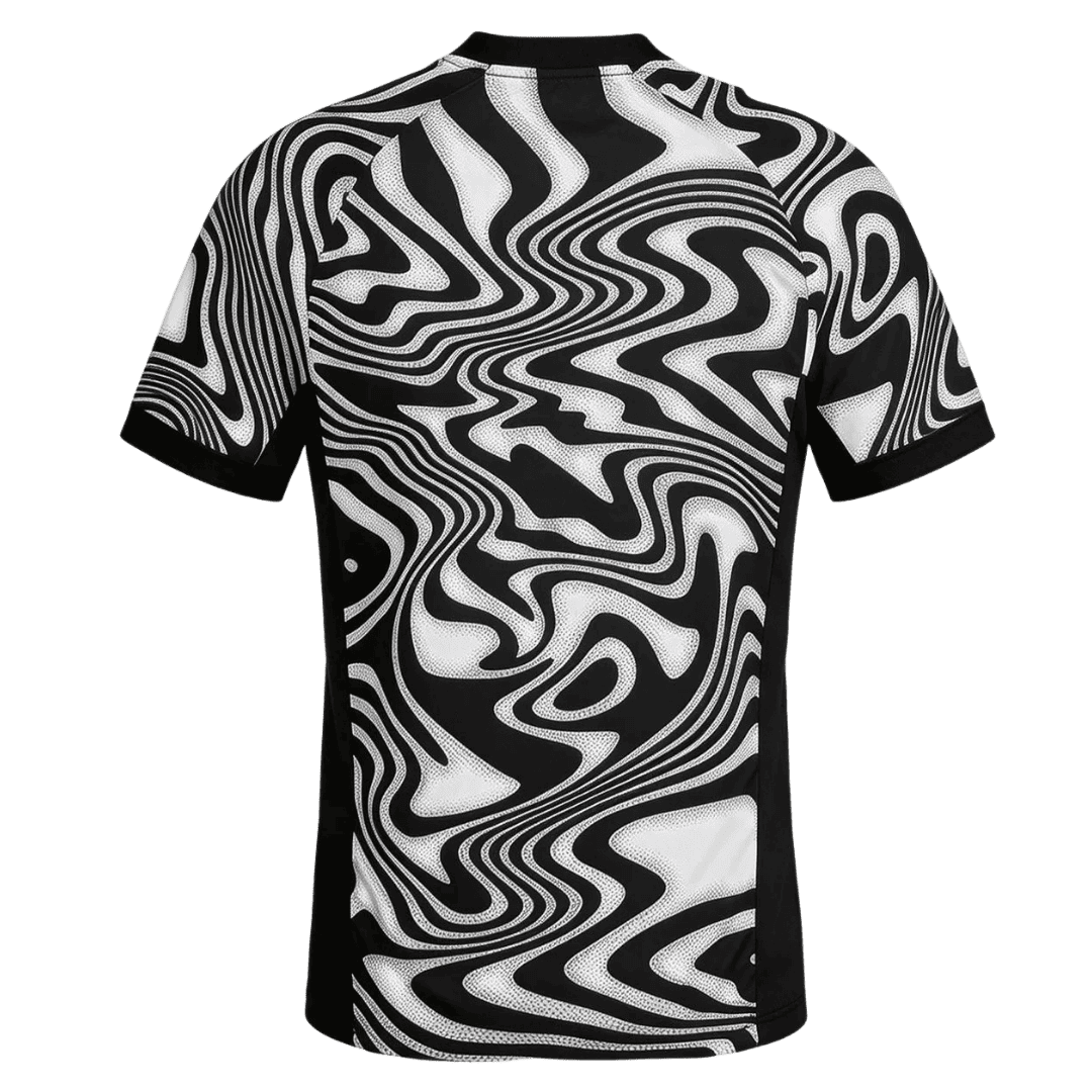 Brazil Hollywood Keepers Soccer Jersey World Cup 2026 Black &White Back