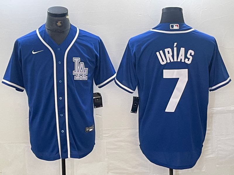 Men's Los Angeles Dodgers Julio Urias #7 Blue Limited Player Jerseys