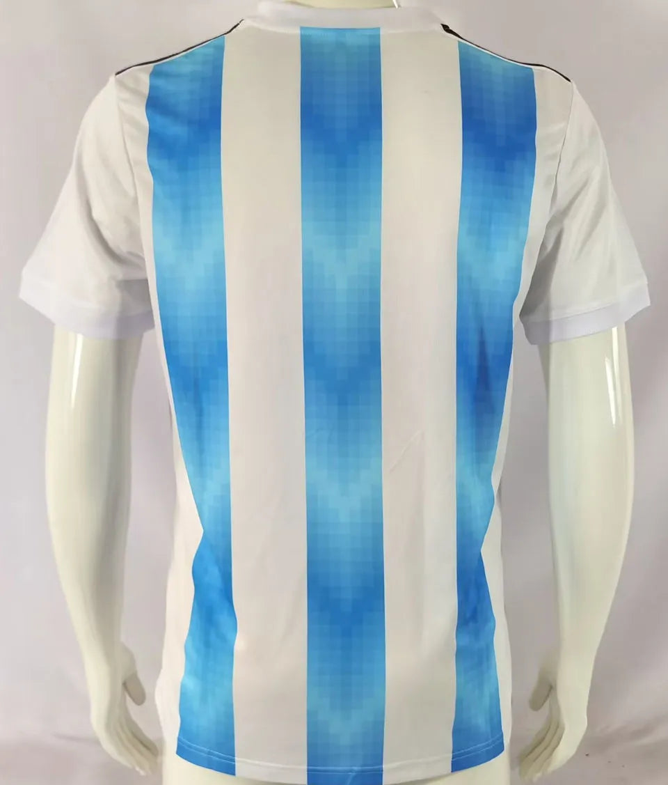 2018 Argentina Home Retro Soccer Jersey Back