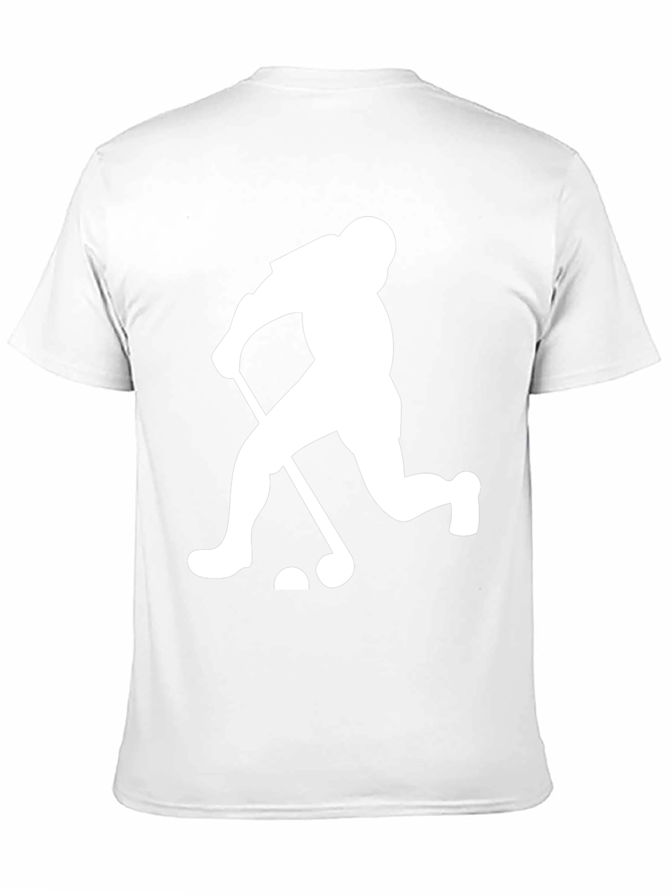 Golfing Silhouette Graphic Tee - Black Cotton Blend