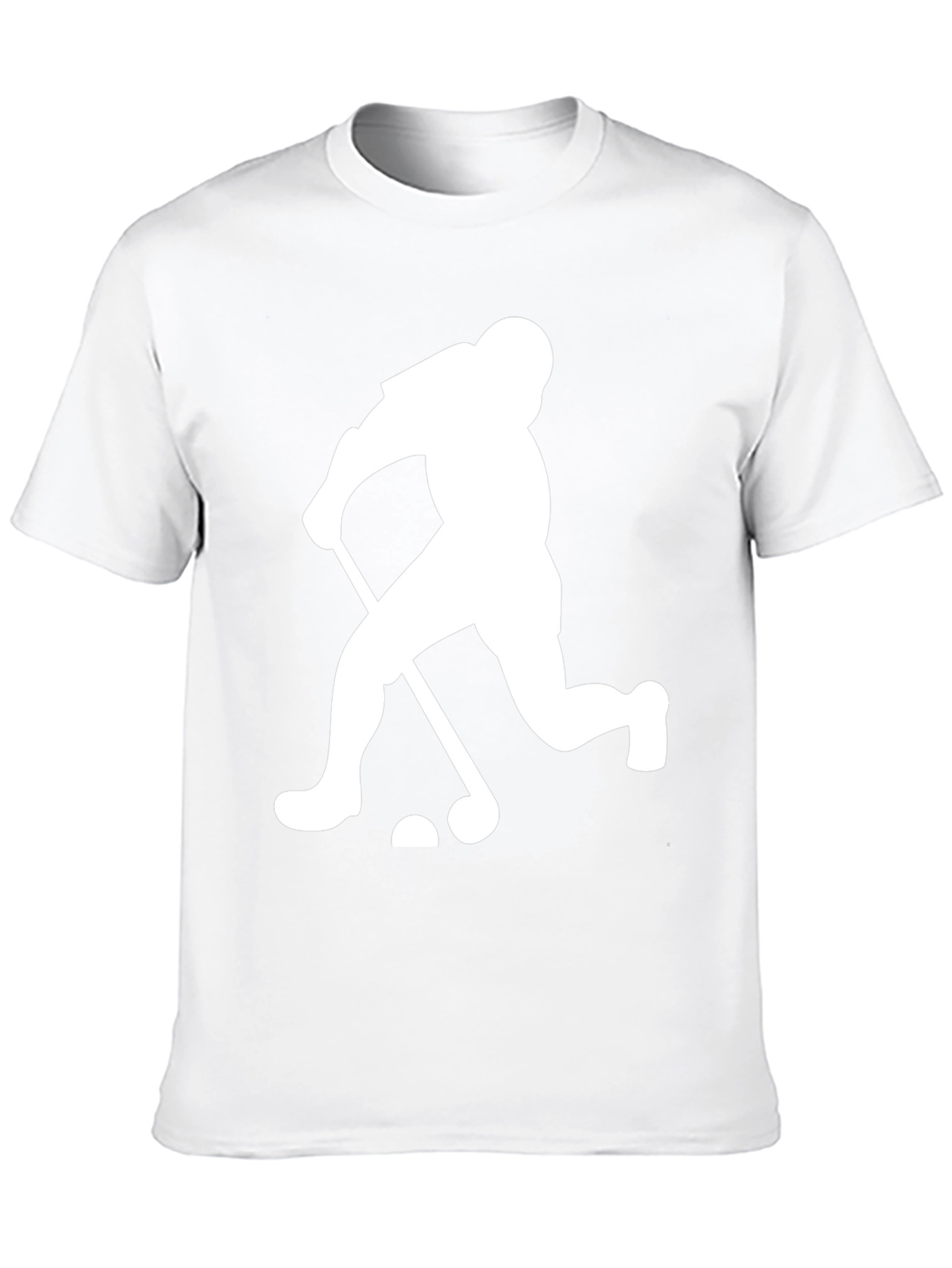Golfing Silhouette Graphic Tee - Black Cotton Blend